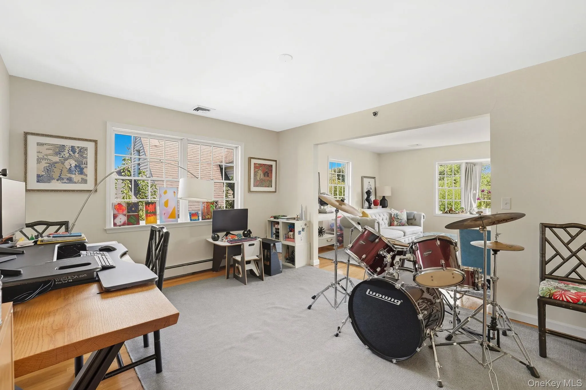Spacious formal dining room with hardwood floors. Spacious formal dining room with hardwood floors.