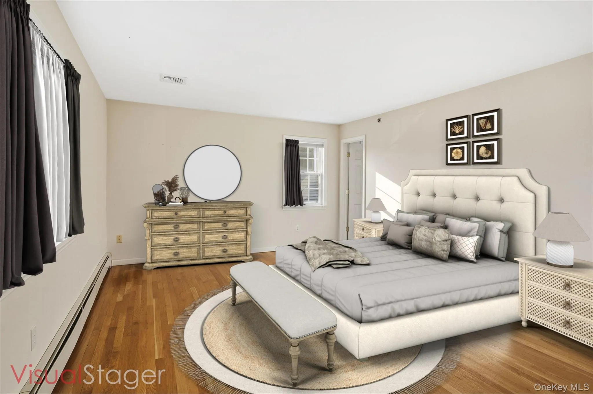 Featuring hardwood floors, his and her's closets, and ensuite bathroom Featuring hardwood floors, his and her's closets, and ensuite bathroom