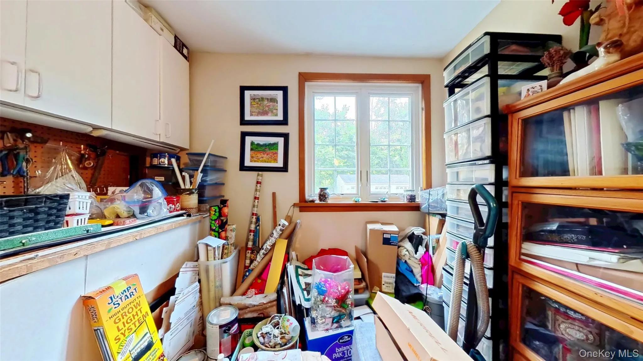 Art studio with shelving and workshop Art studio with shelving and workshop
