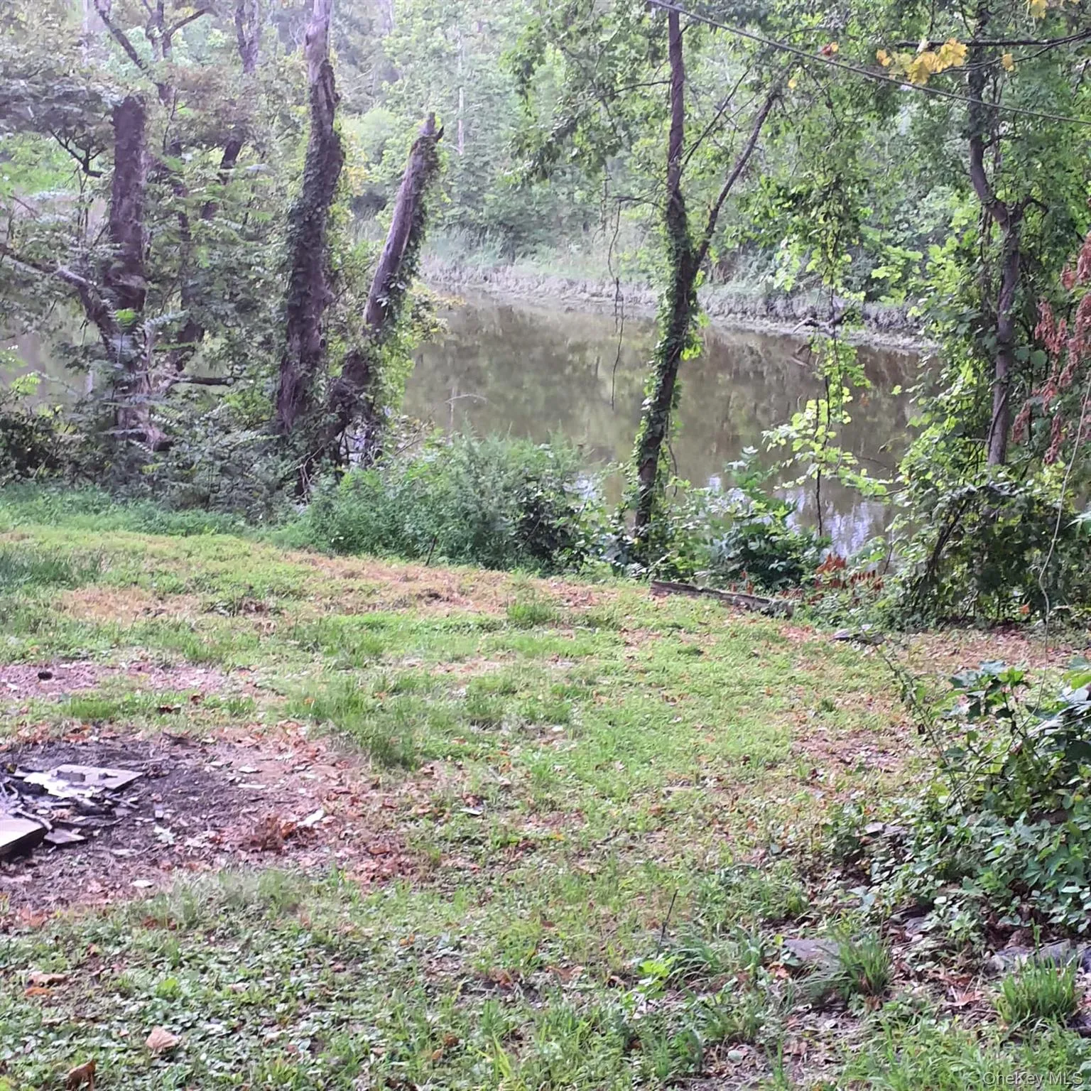 View of yard featuring a water view and a wooded view View of yard featuring a water view and a wooded view