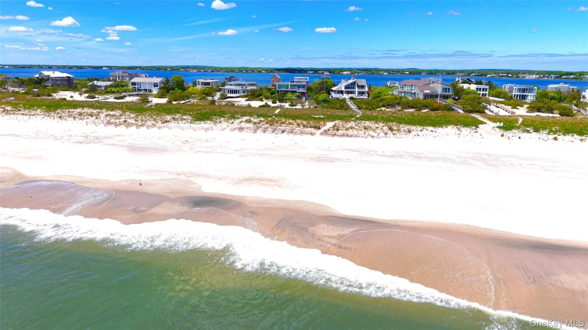 Drone / aerial view of unending shoreline Drone / aerial view of unending shoreline