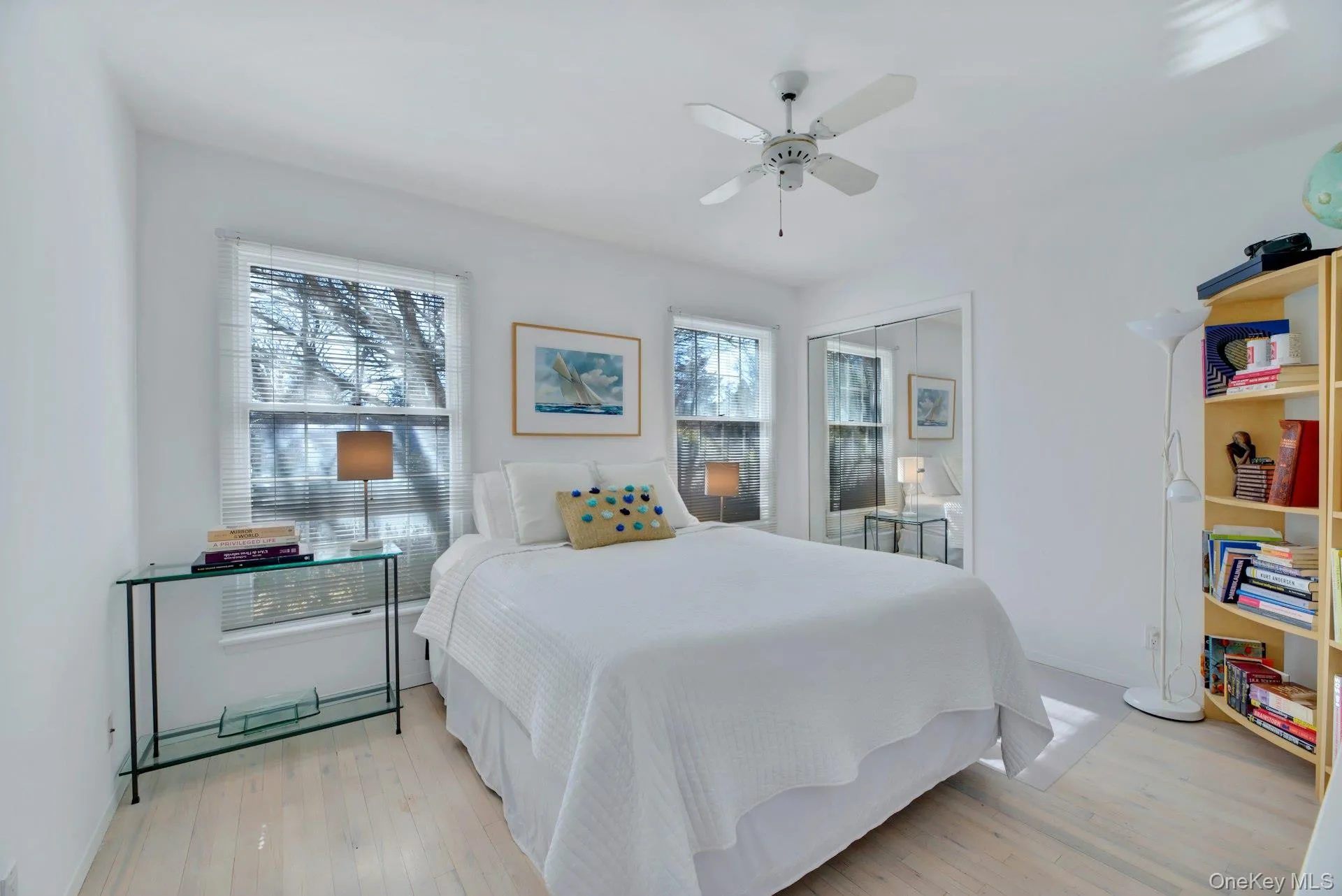 First floor full size bedroom with ceiling fan First floor full size bedroom with ceiling fan