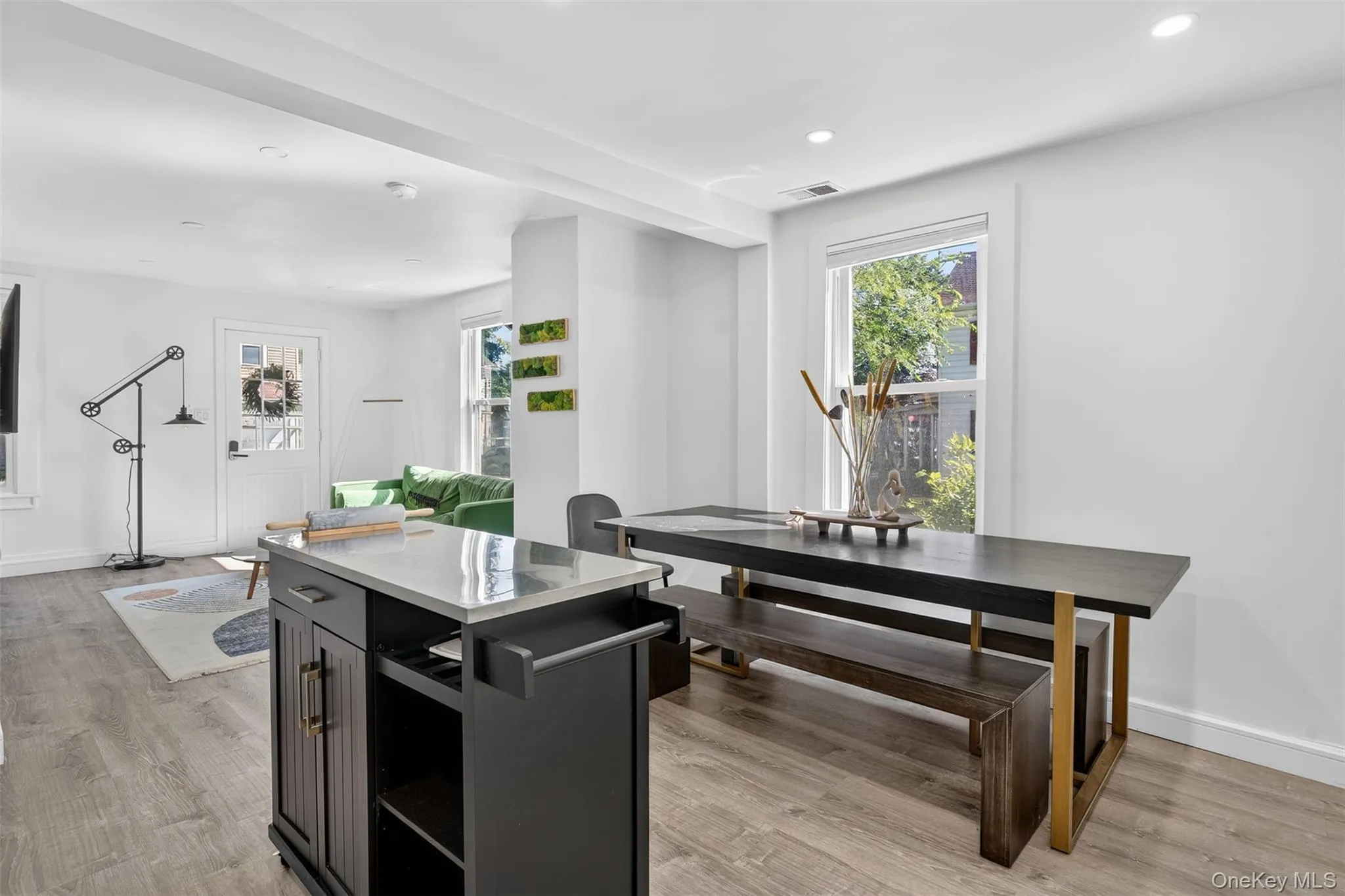 Open concept living with dining table Open concept living with dining table