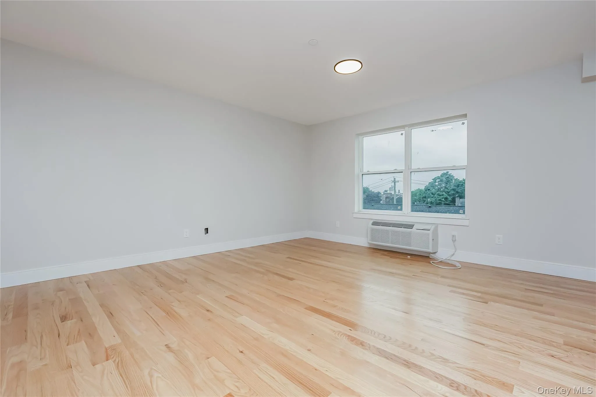Empty room featuring light wood-style flooring and baseboards Empty room featuring light wood-style flooring and baseboards