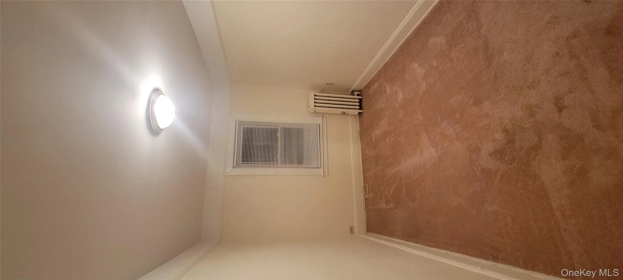 Unfurnished room with light colored carpet and radiator Unfurnished room with light colored carpet and radiator