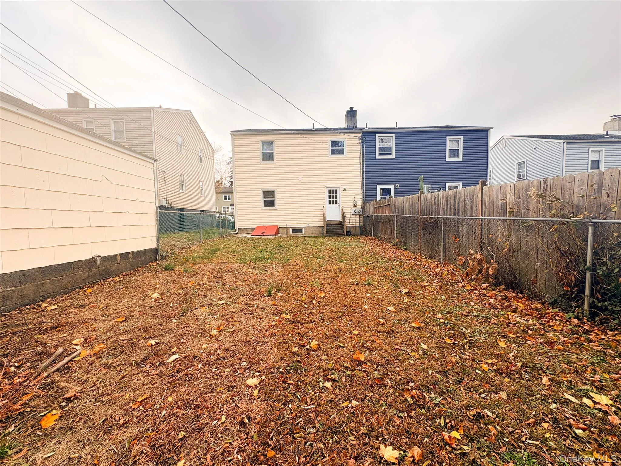 Rear view of property featuring a fenced backyard Rear view of property featuring a fenced backyard