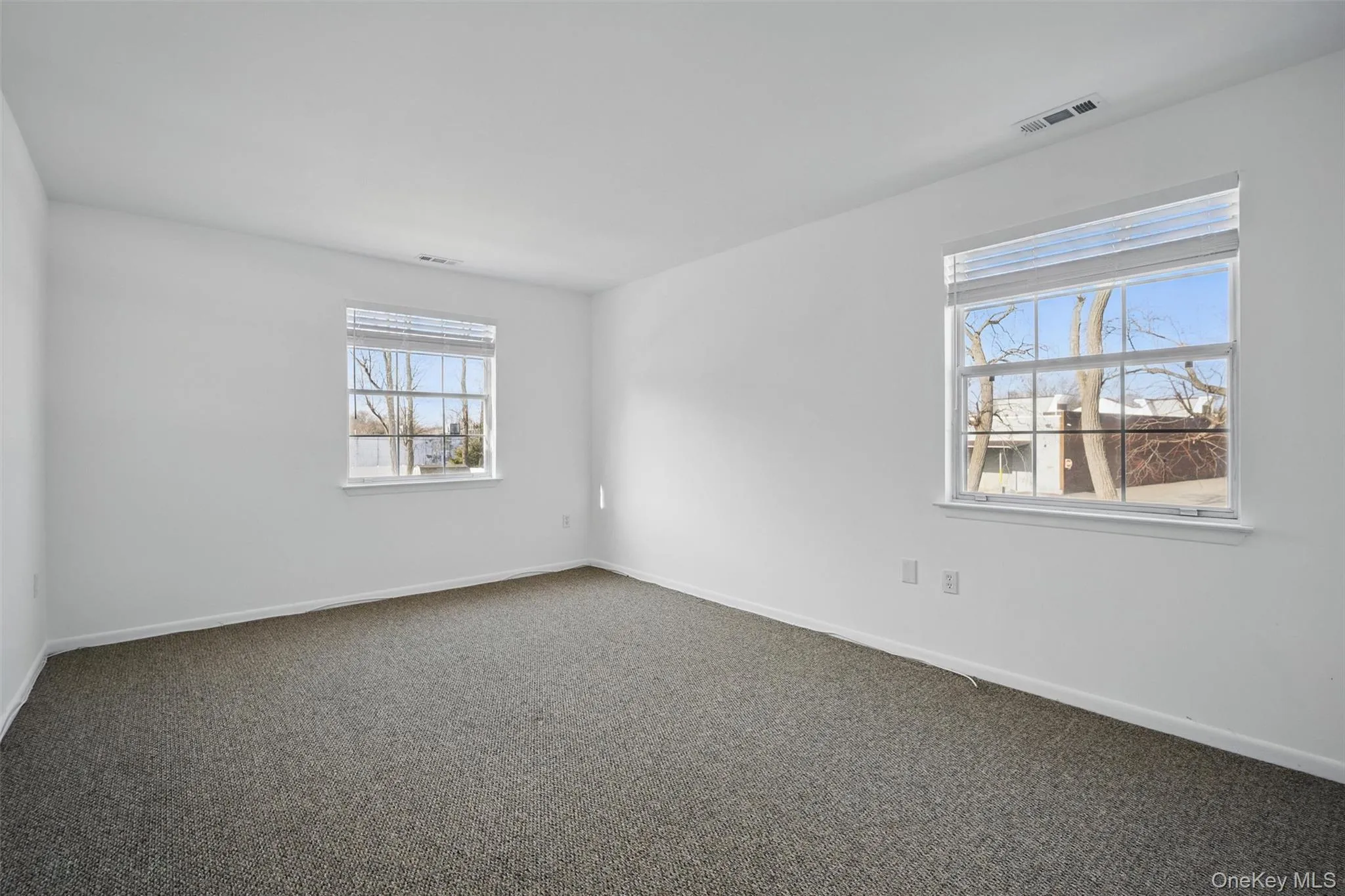 Carpeted spare room featuring baseboards Carpeted spare room featuring baseboards
