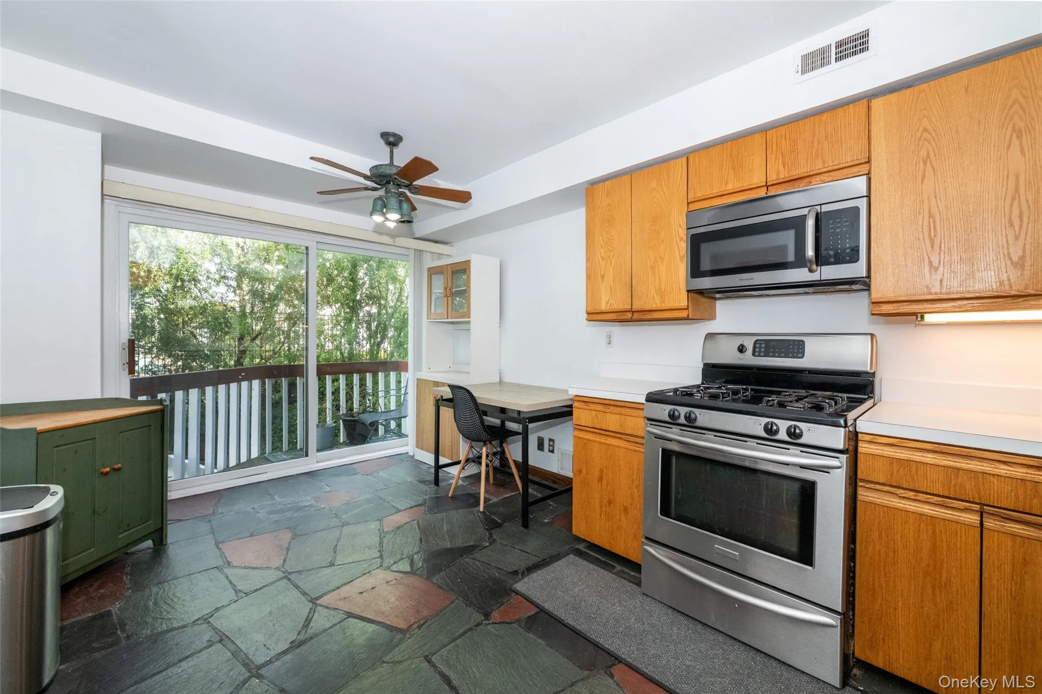 Kitchen with stainless steel appliances Kitchen with stainless steel appliances