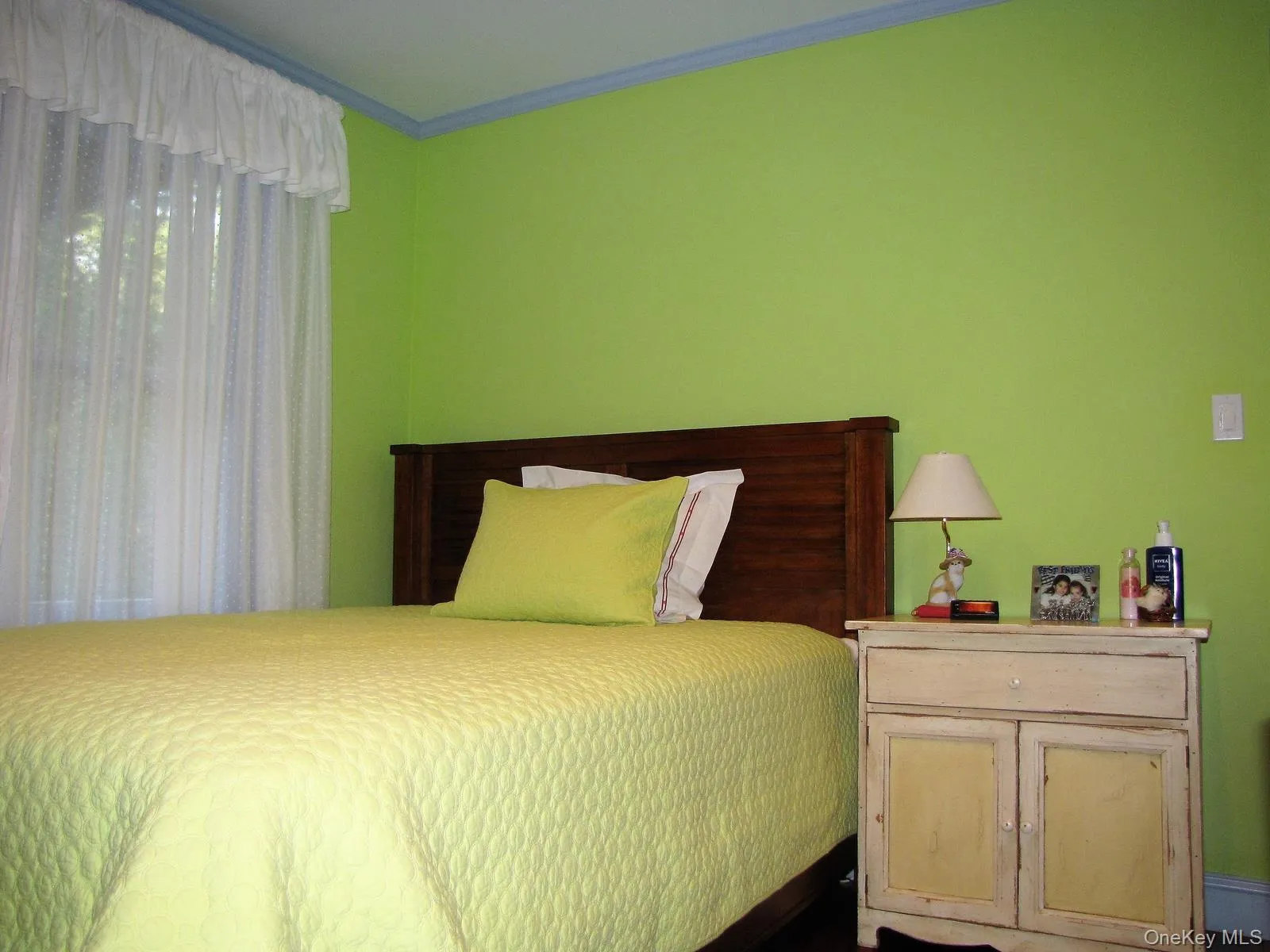 Bedroom with crown molding