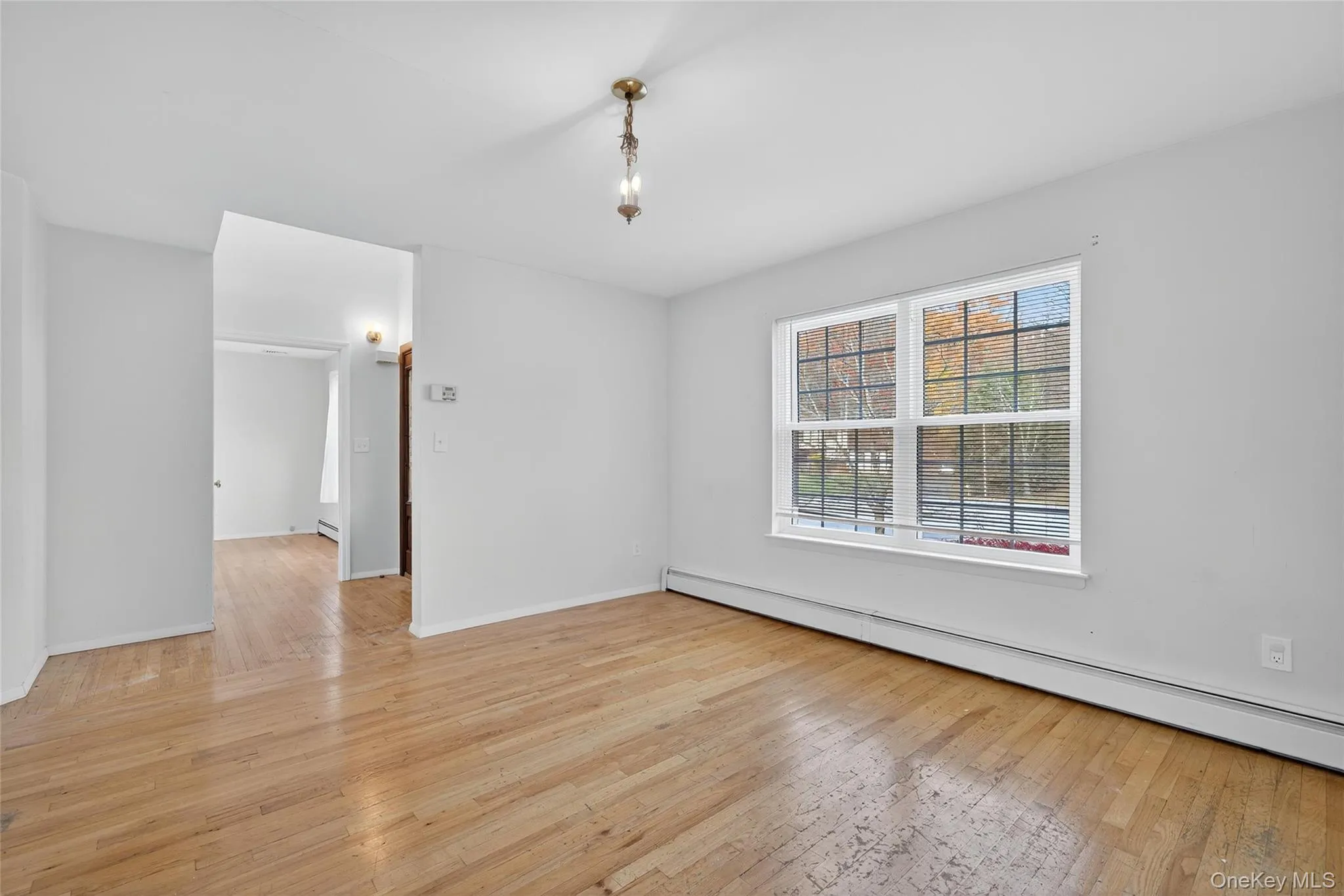 Spare room with light wood-type flooring and baseboard heating Spare room with light wood-type flooring and baseboard heating