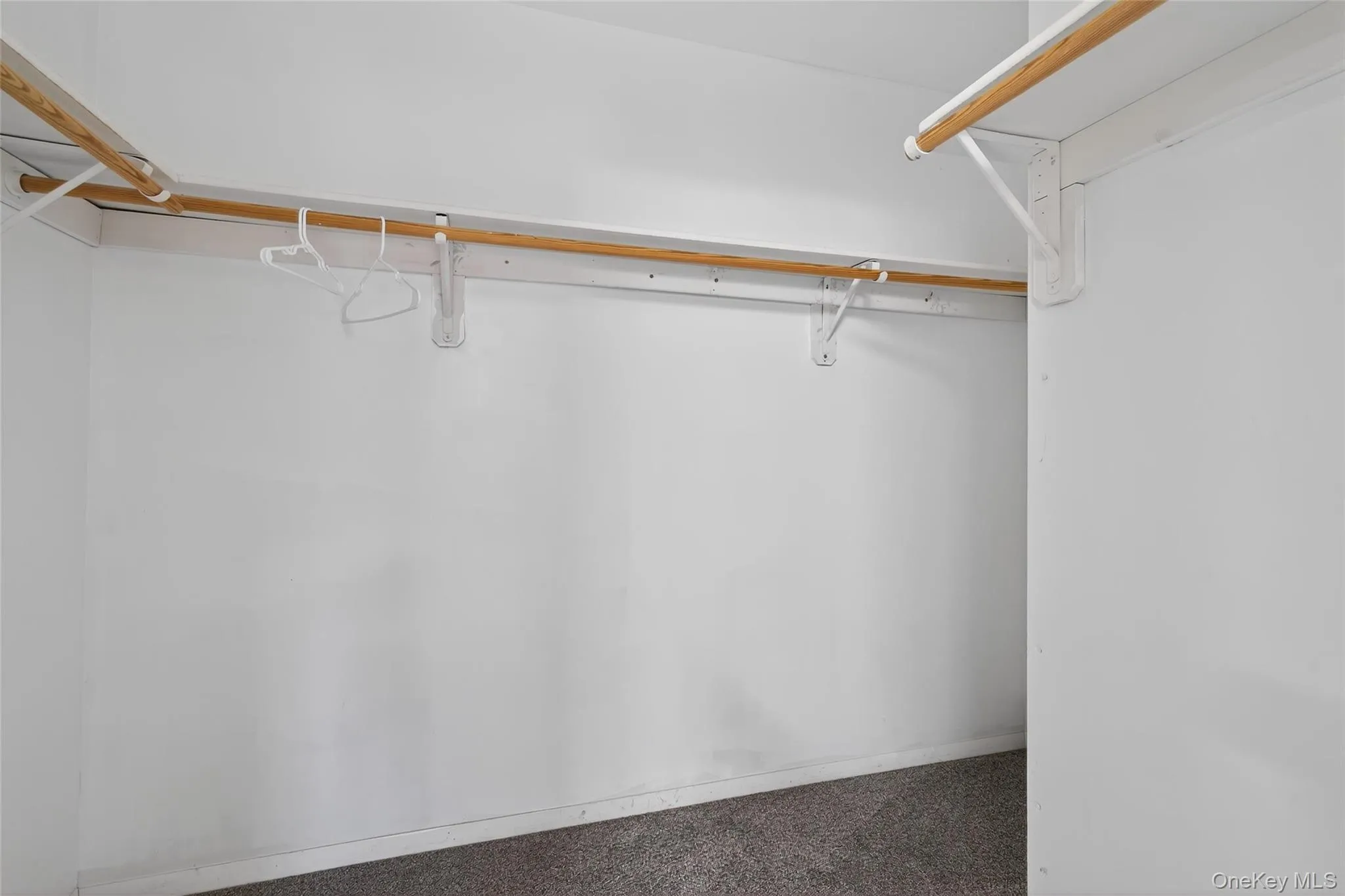 Spacious closet with carpet floors Spacious closet with carpet floors