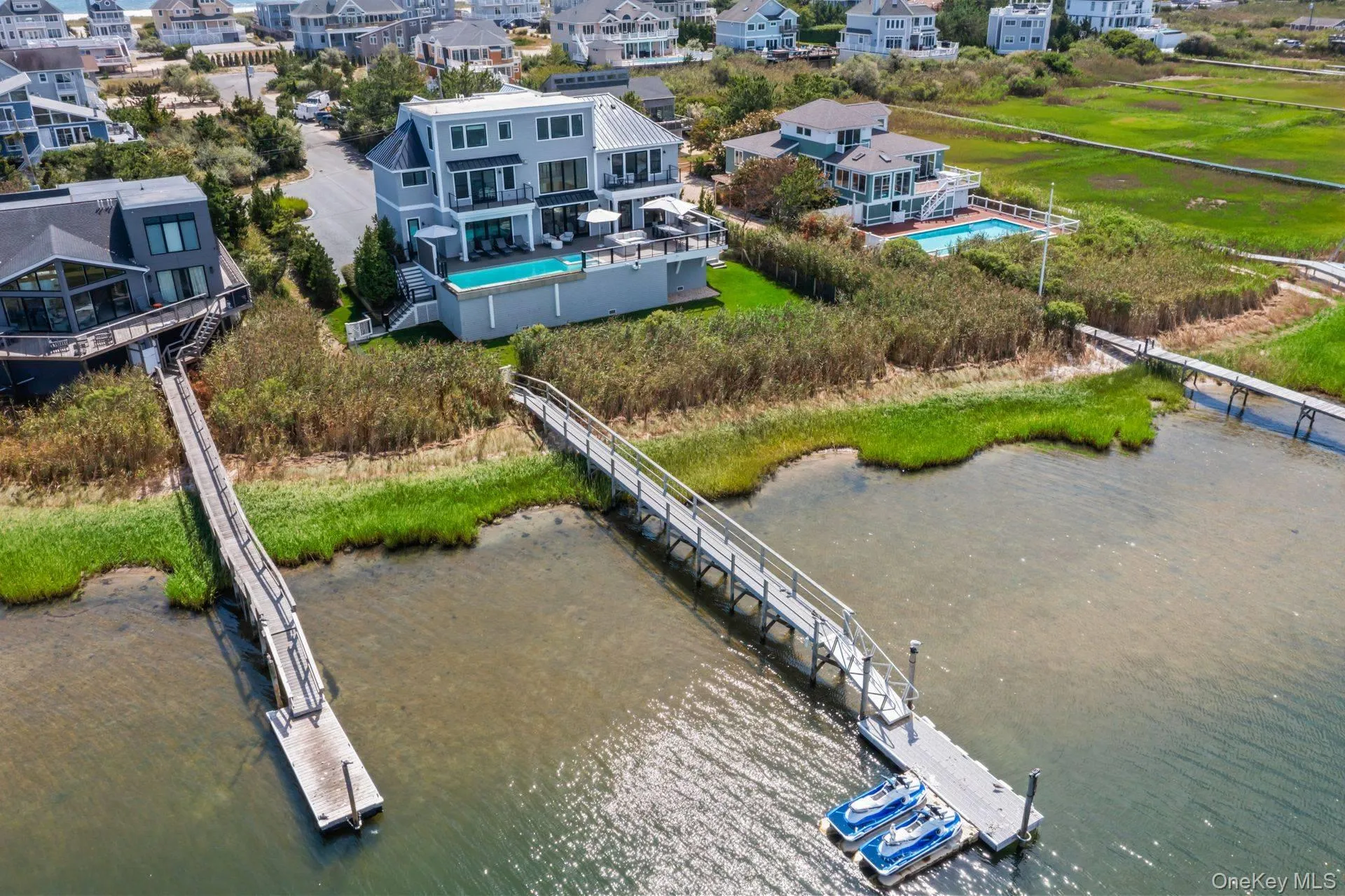 Catwalk with new floating dock Catwalk with new floating dock
