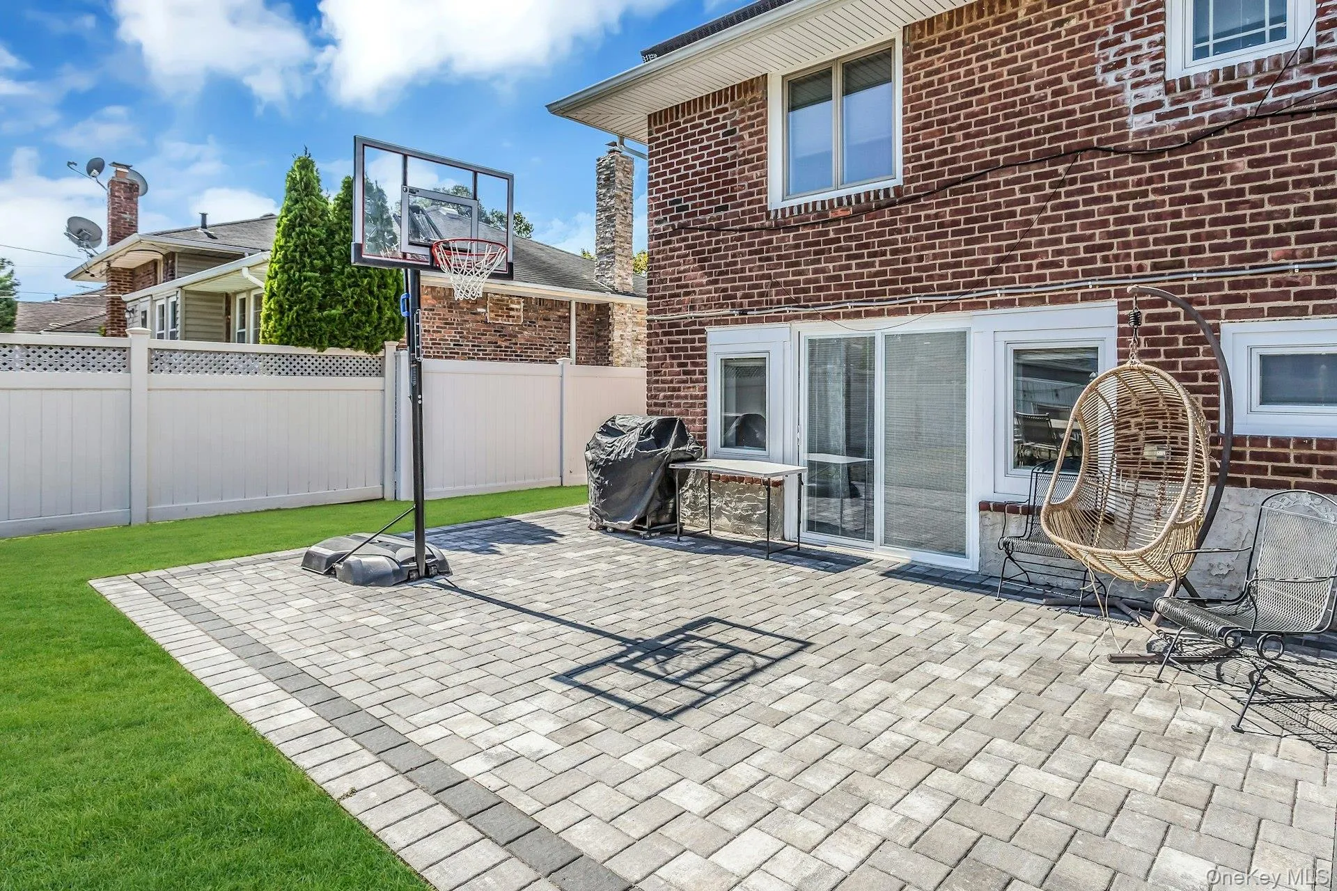 View of patio featuring grilling area View of patio featuring grilling area