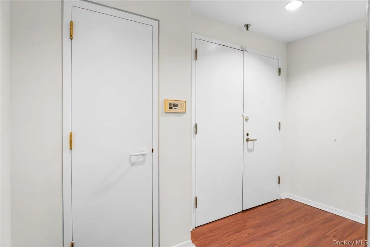 Entryway featuring wood finished floors and recessed lighting Entryway featuring wood finished floors and recessed lighting
