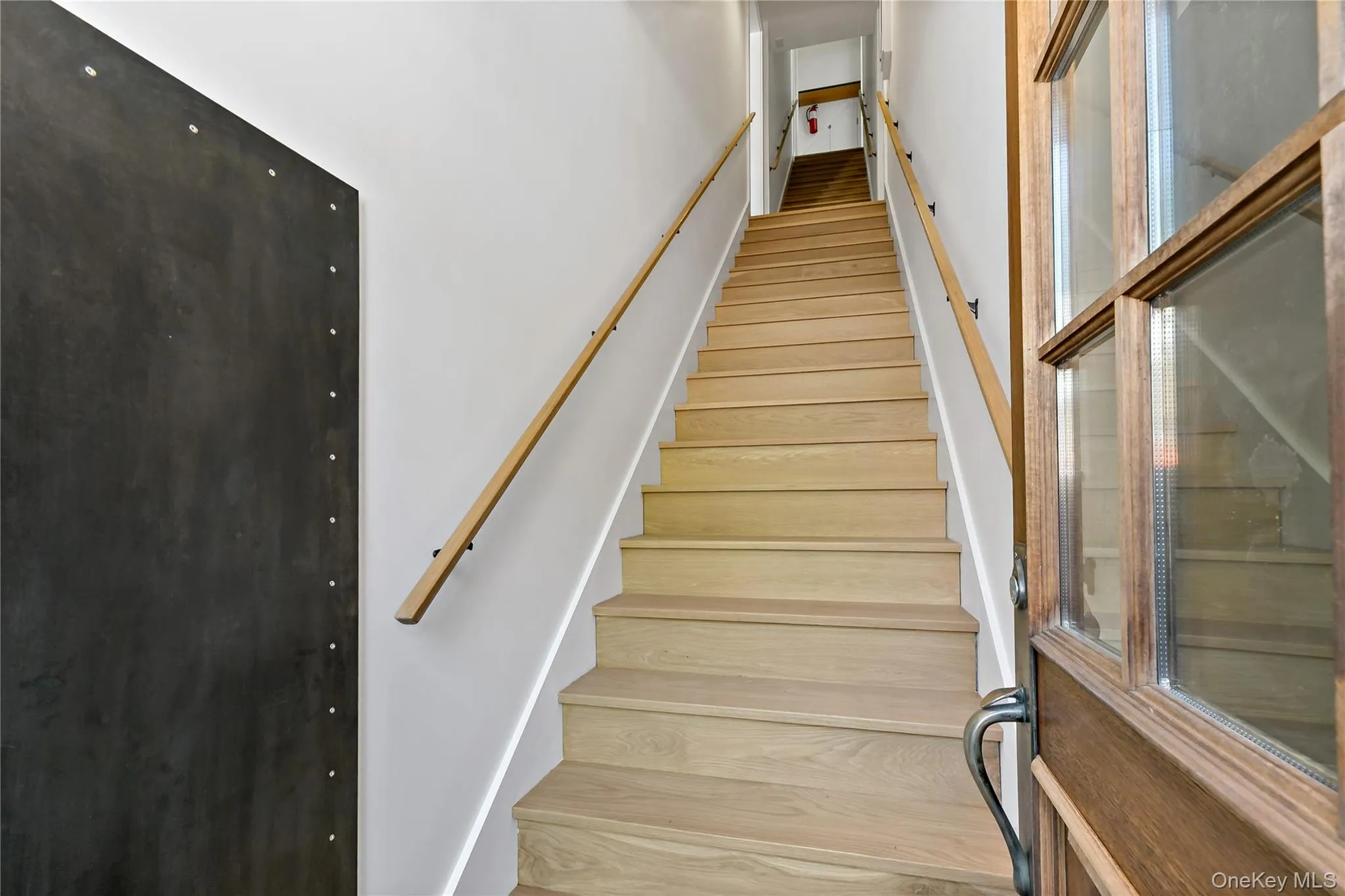 Stairs with wood finished floors Stairs with wood finished floors