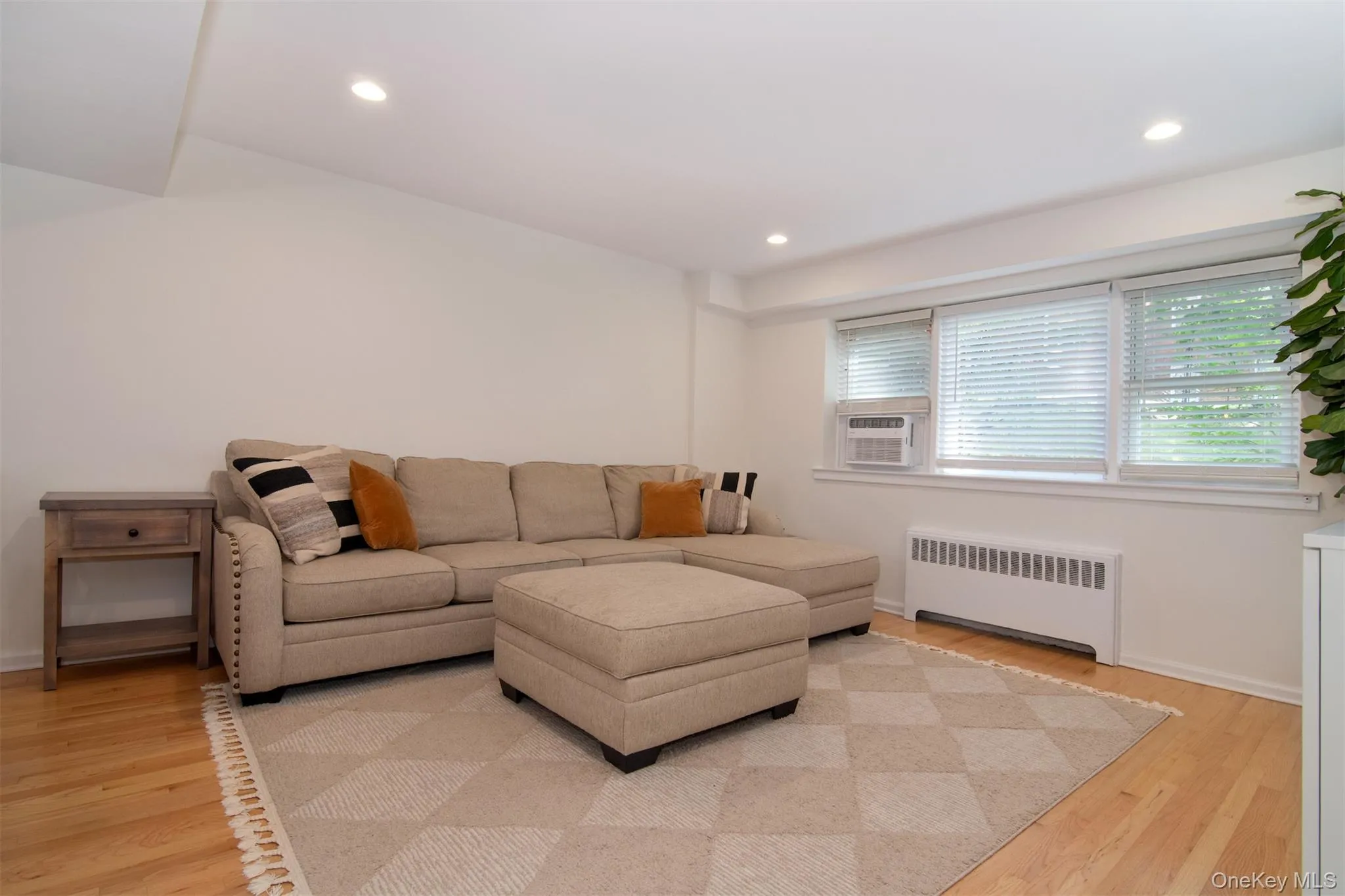 Living room with modern, recessed lighting Living room with modern, recessed lighting