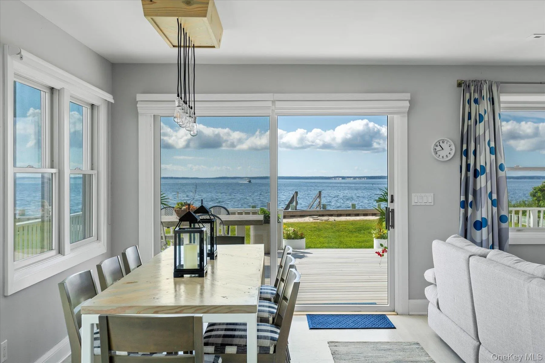 Enjoy indoor dining overlooking the Peconic Bay with spectacular water views. Enjoy indoor dining overlooking the Peconic Bay with spectacular water views.