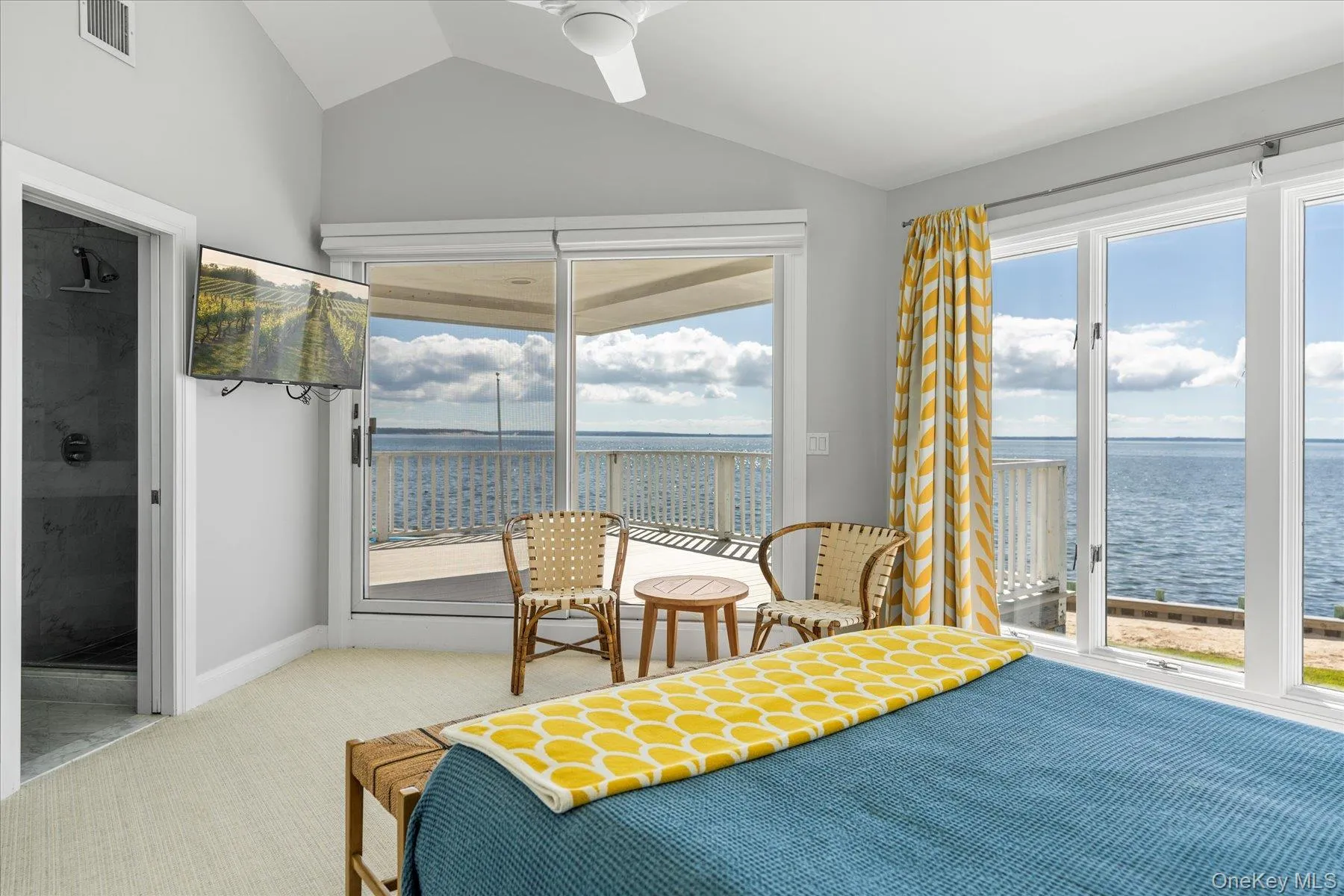 Well appointed primary bedroom with modern fixtures and finishes. Well appointed primary bedroom with modern fixtures and finishes.
