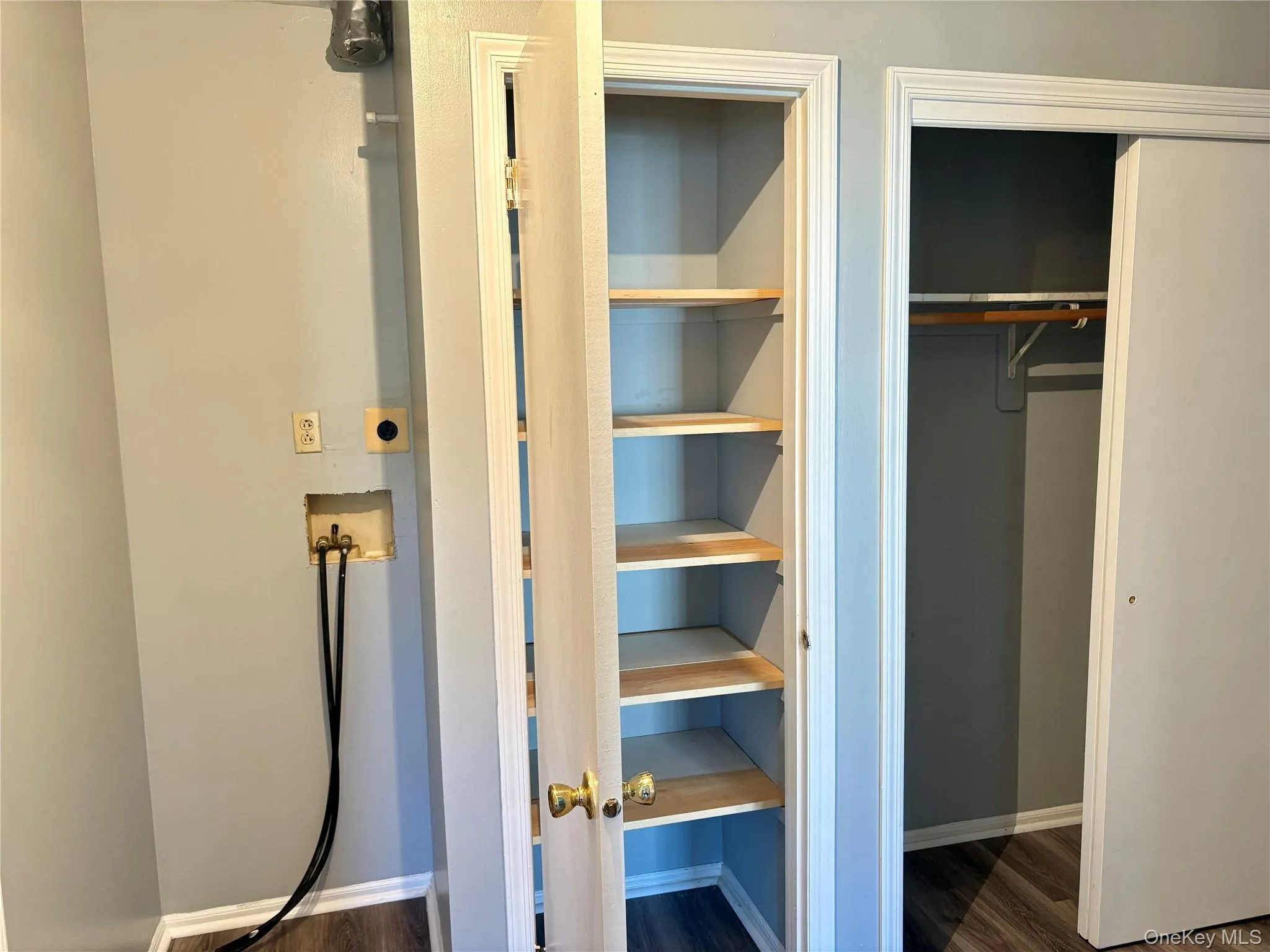 View of closet w/ washer/dryer hookup View of closet w/ washer/dryer hookup