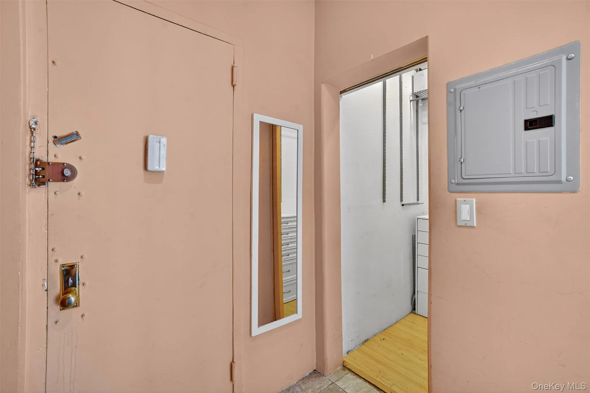 Corridor featuring electric panel Corridor featuring electric panel
