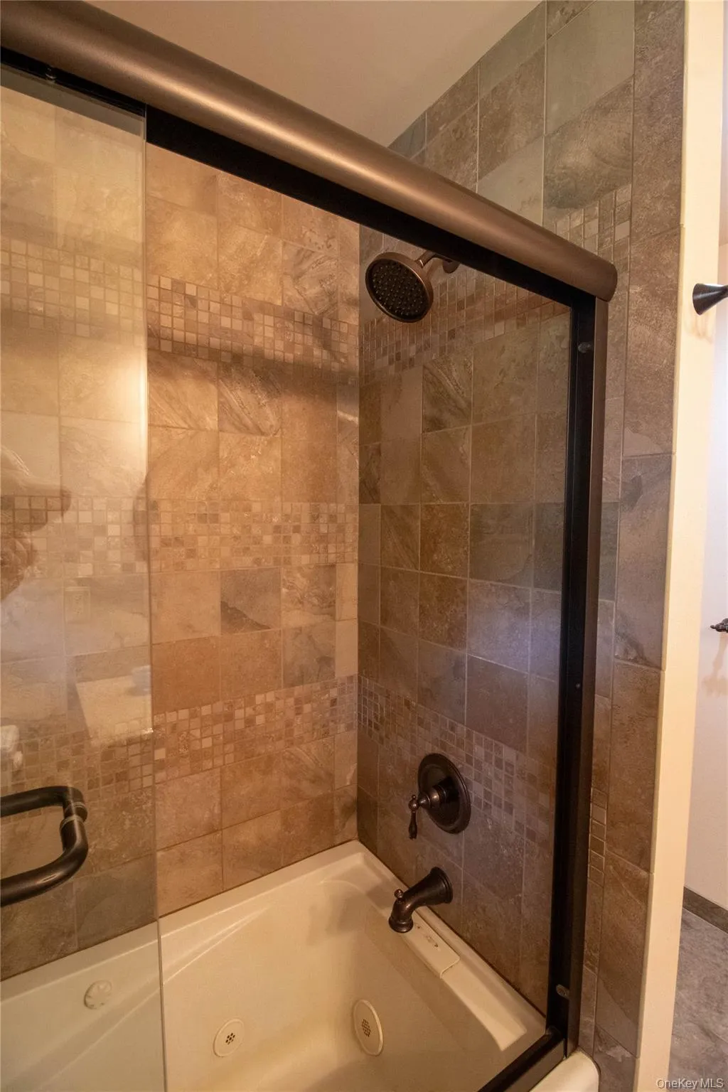 Bathroom with a combined bath / shower with jetted tub Bathroom with a combined bath / shower with jetted tub