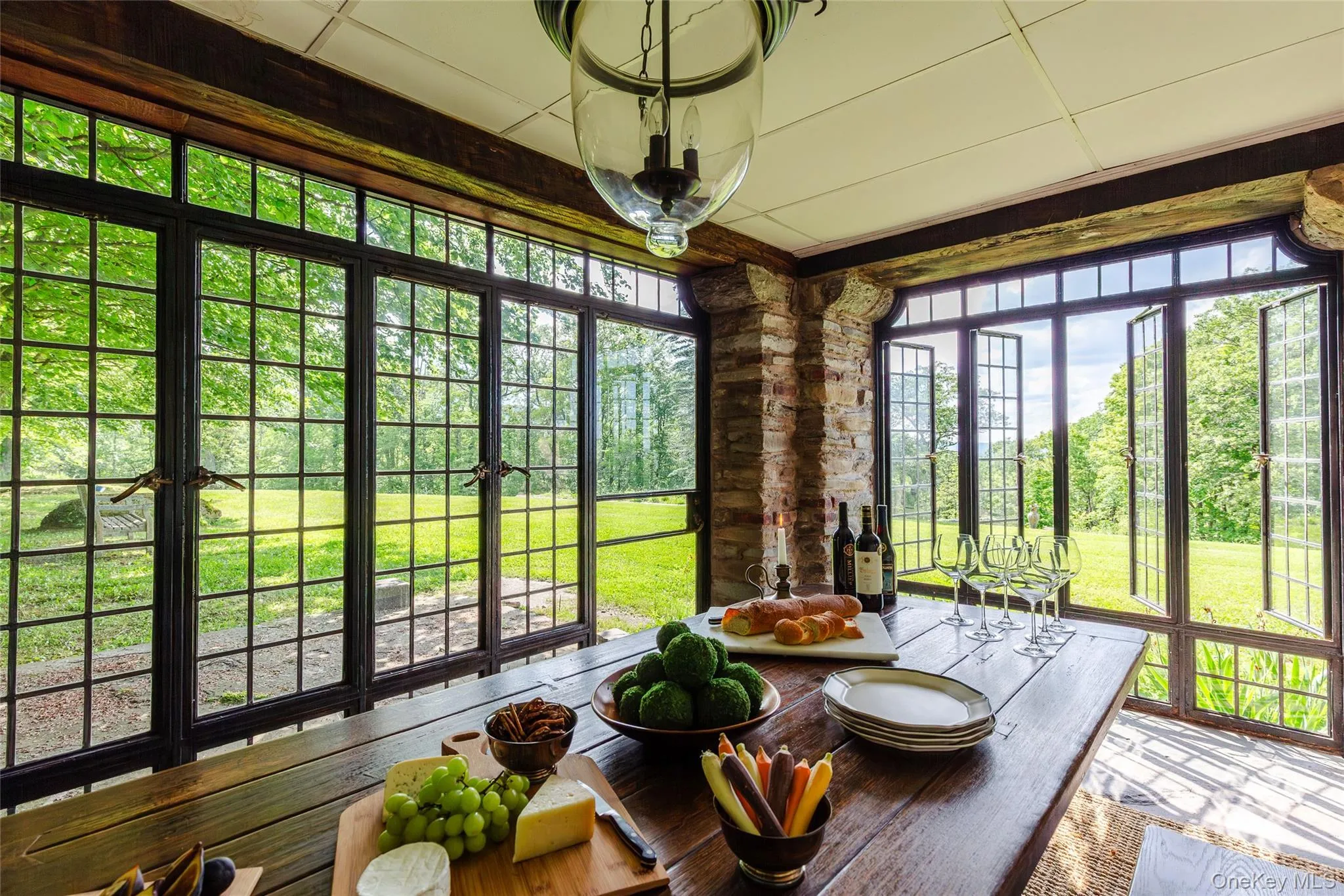 Sunroom with french doors Sunroom with french doors
