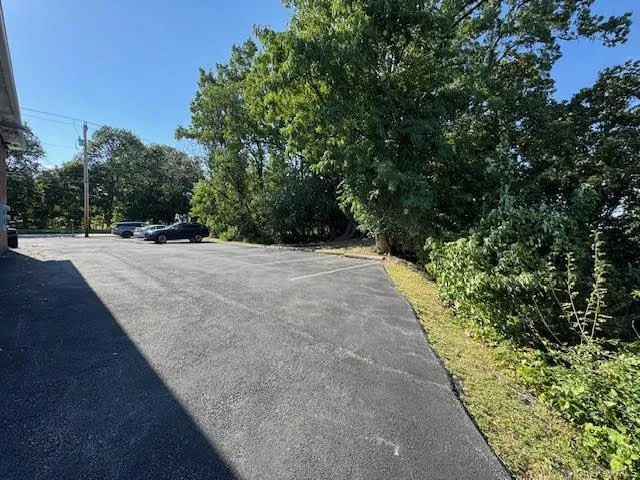View of side parking area. View of side parking area.