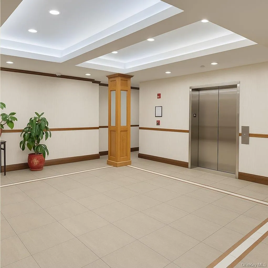 Community lobby featuring recessed lighting Community lobby featuring recessed lighting