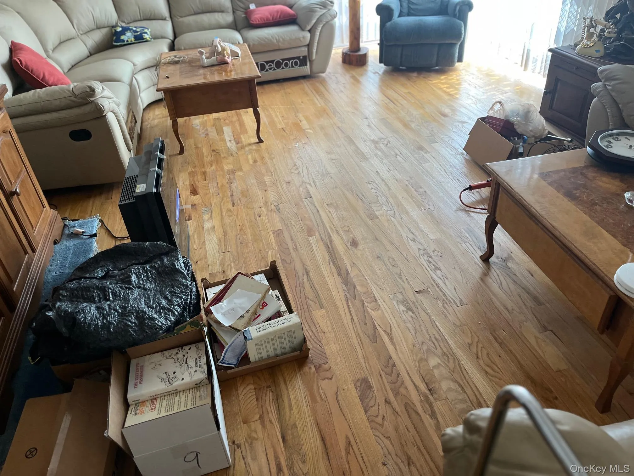 Living room featuring light wood-style flooring Living room featuring light wood-style flooring