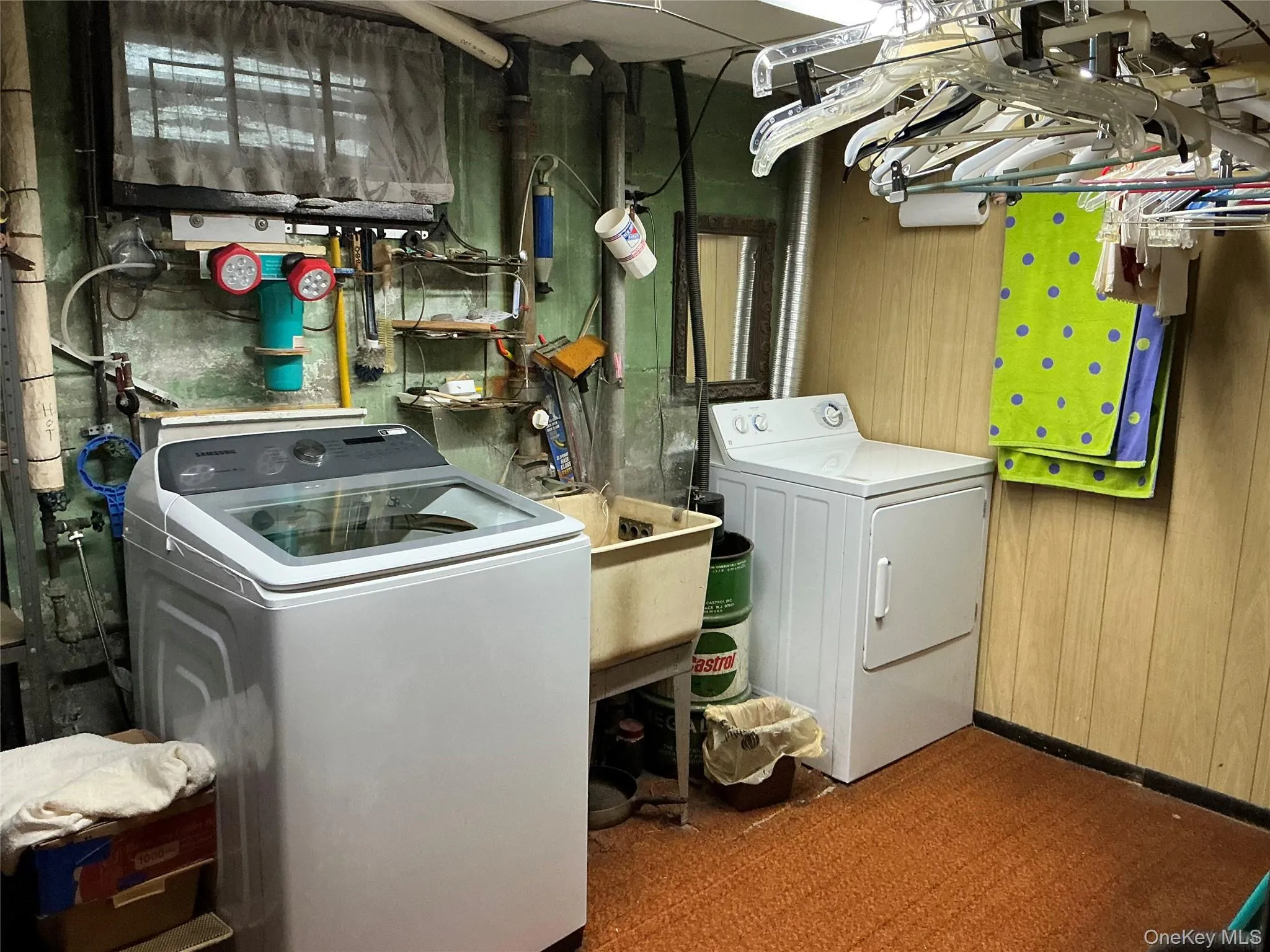 Laundry room in basement Laundry room in basement