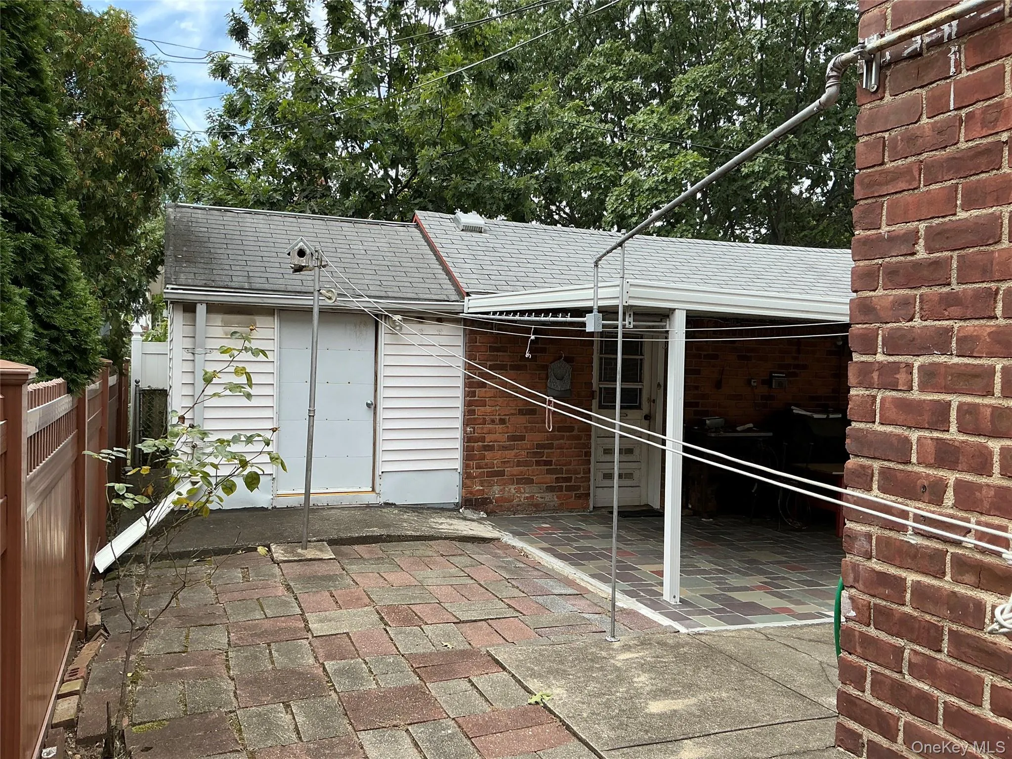 View of patio and storage area View of patio and storage area