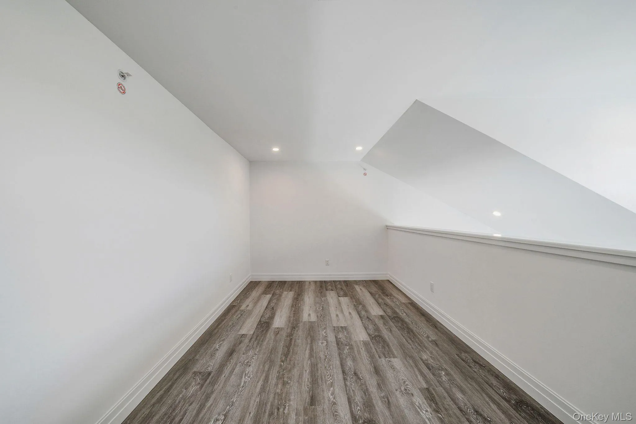 Bonus room featuring light wood-style floors, recessed lighting, and vaulted ceiling Bonus room featuring light wood-style floors, recessed lighting, and vaulted ceiling