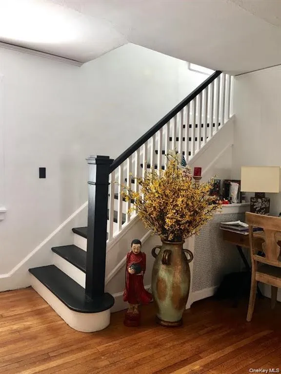 Staircase with wood finished floors Staircase with wood finished floors