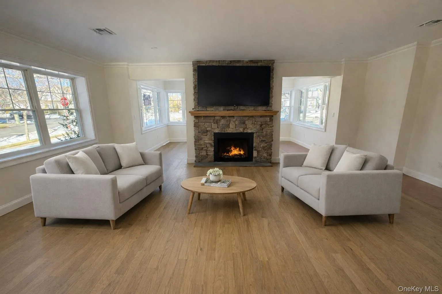 Virtually staged living room Virtually staged living room