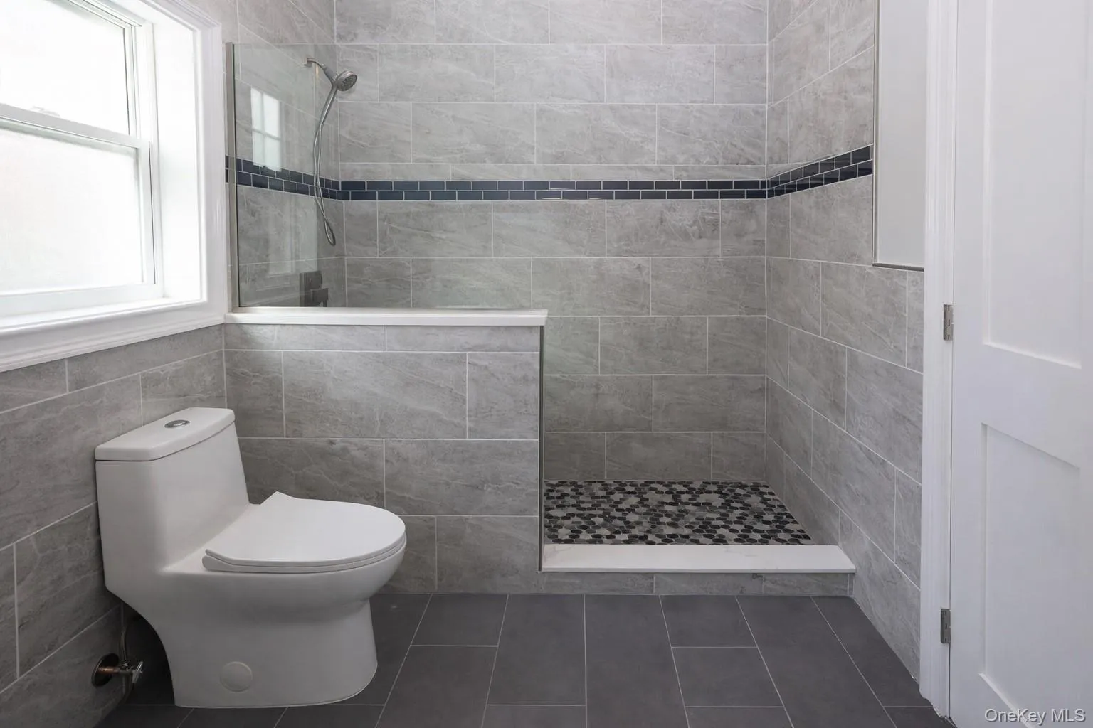Primary Shower with Rain head and Custom Glass Separation Primary Shower with Rain head and Custom Glass Separation