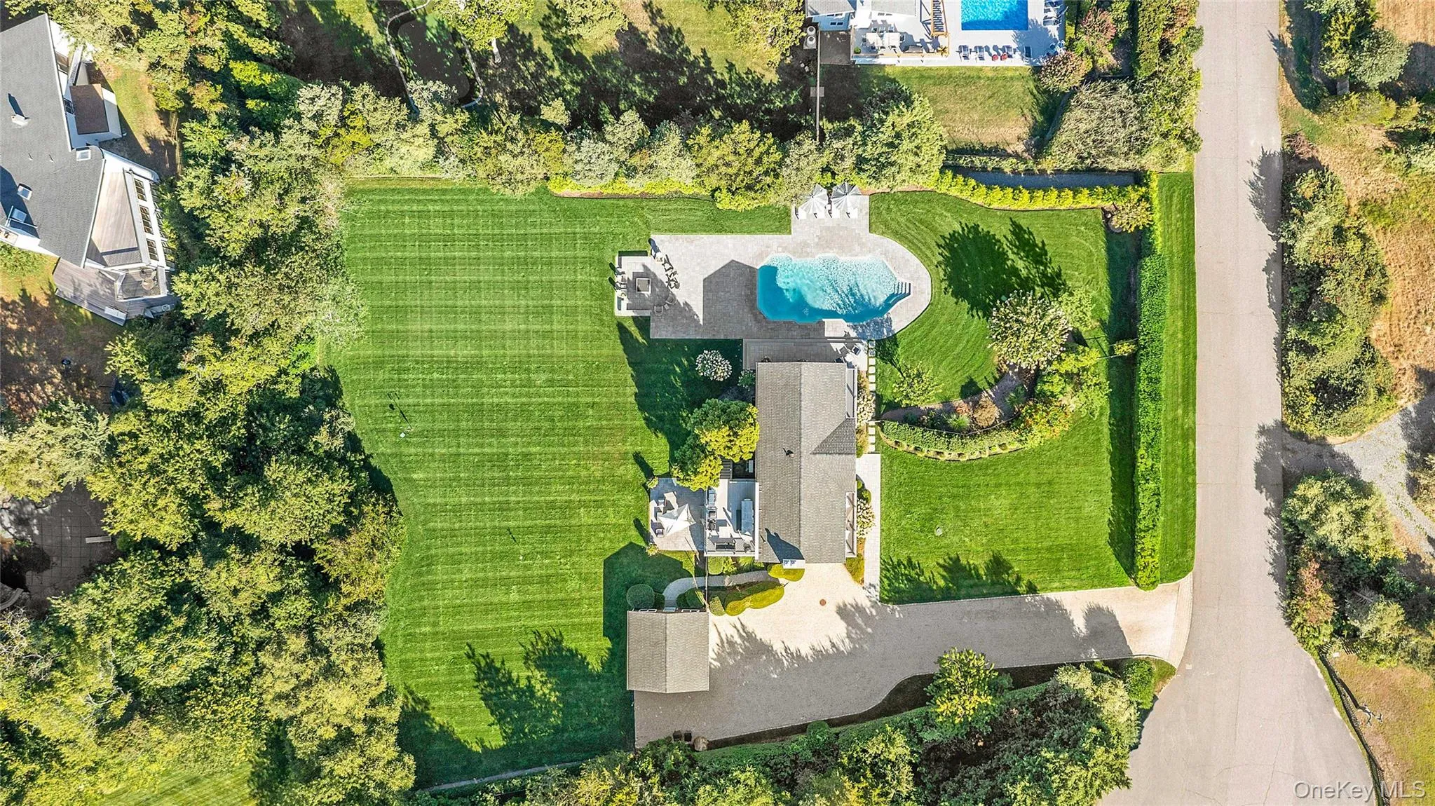 Bird's eye view of a pool Bird's eye view of a pool