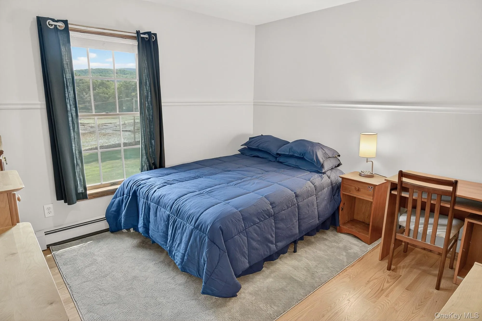 Bedroom with wood floors Bedroom with wood floors