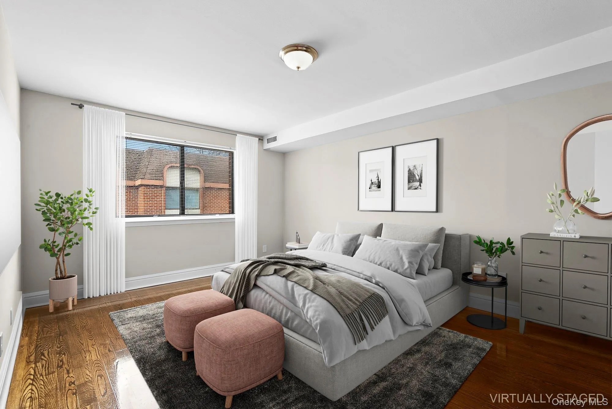 Bedroom with dark wood-type flooring Bedroom with dark wood-type flooring