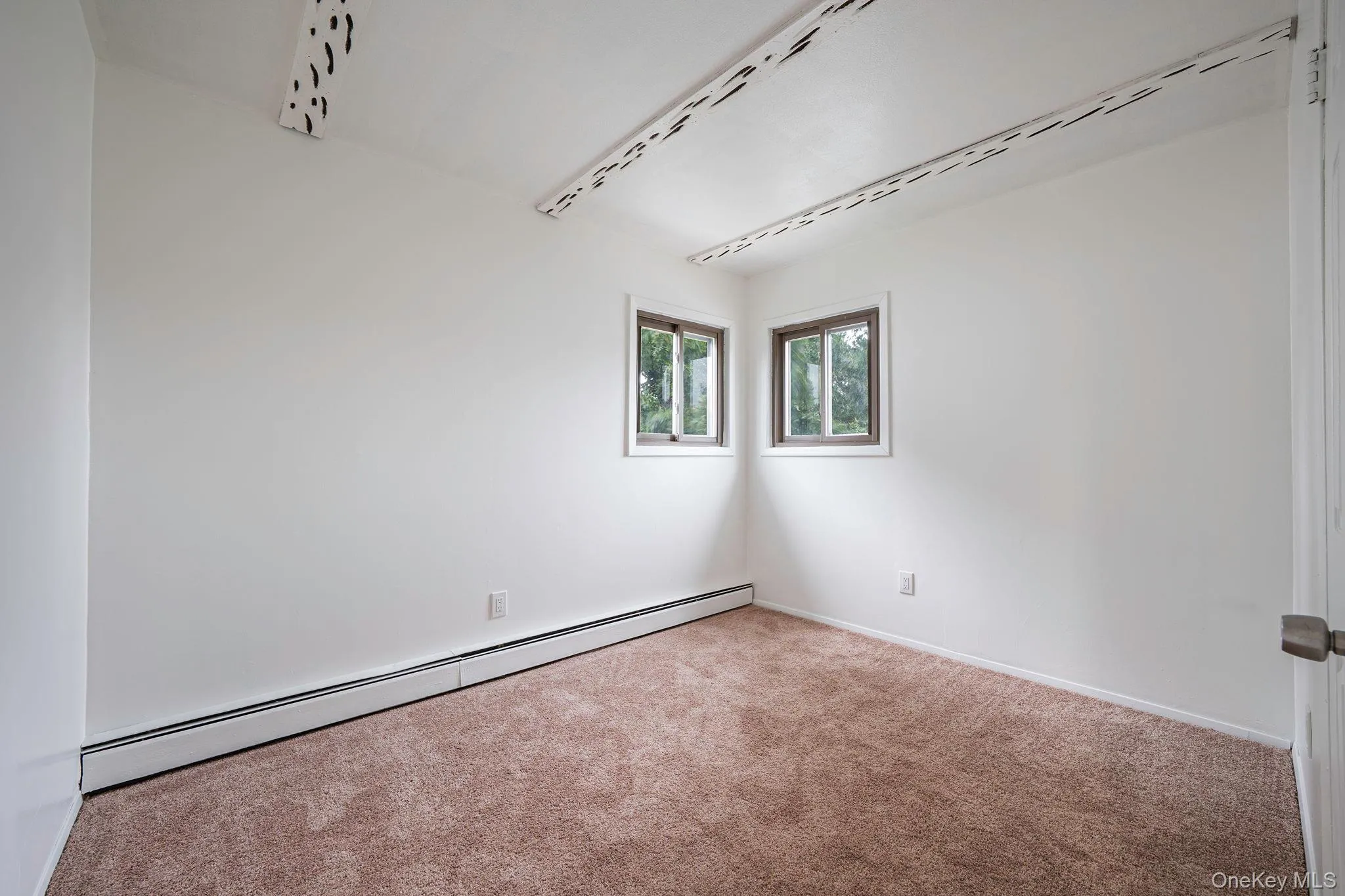 Carpeted spare room with baseboard heating and baseboards Carpeted spare room with baseboard heating and baseboards