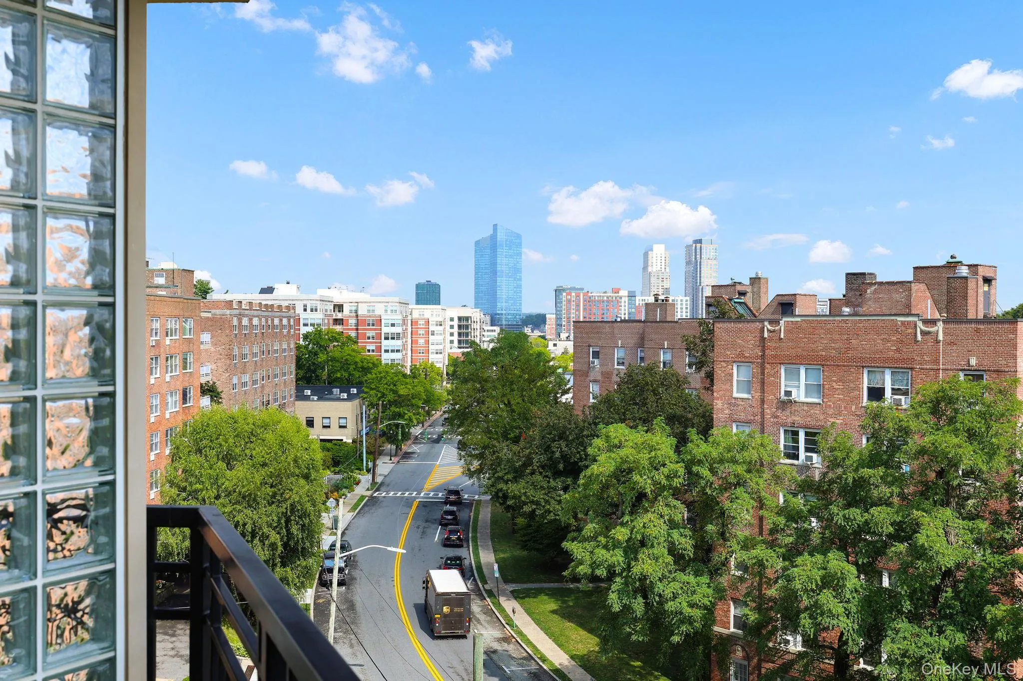 View of city skyline from balcony View of city skyline from balcony