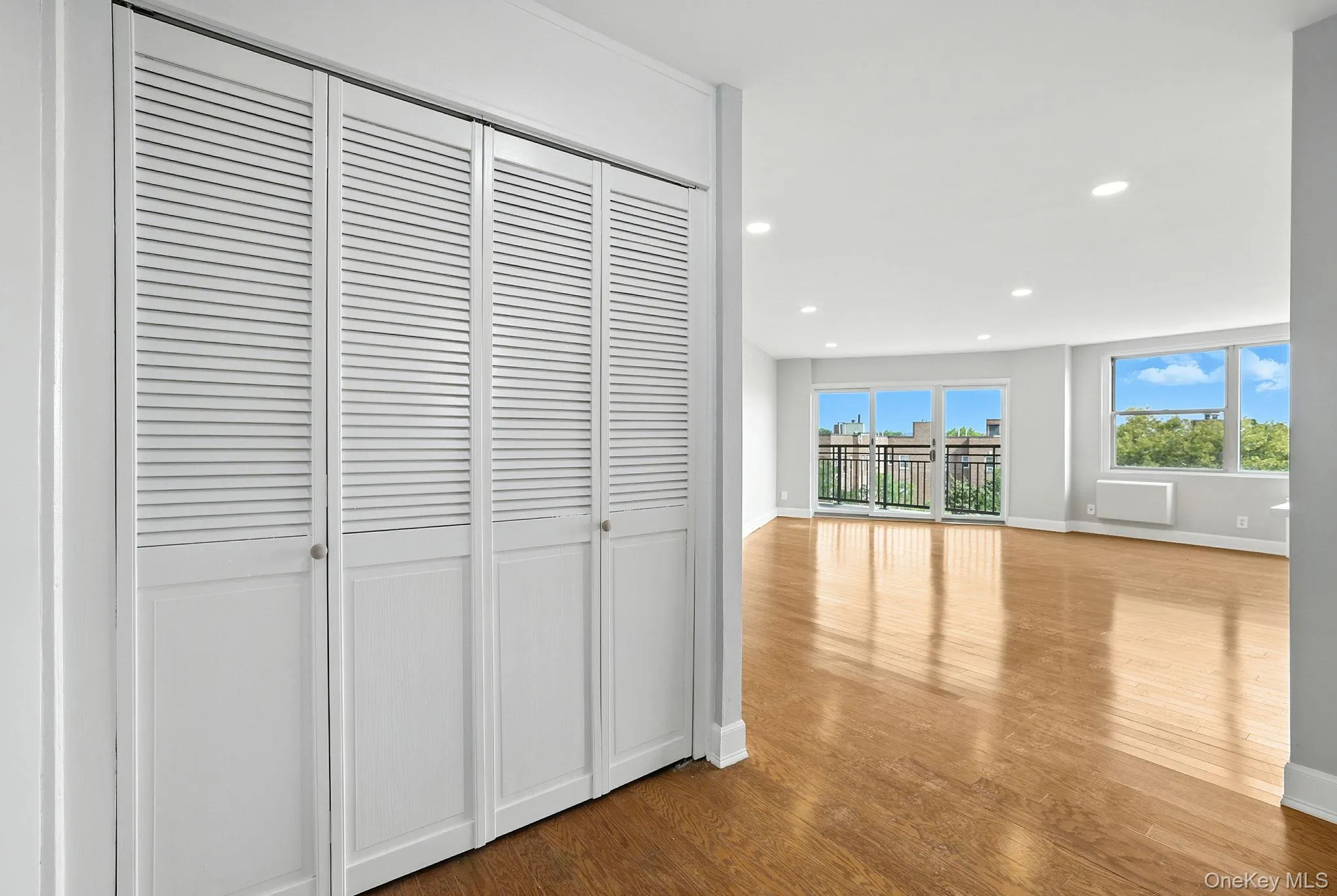 Entry foyer facing into the living room Entry foyer facing into the living room
