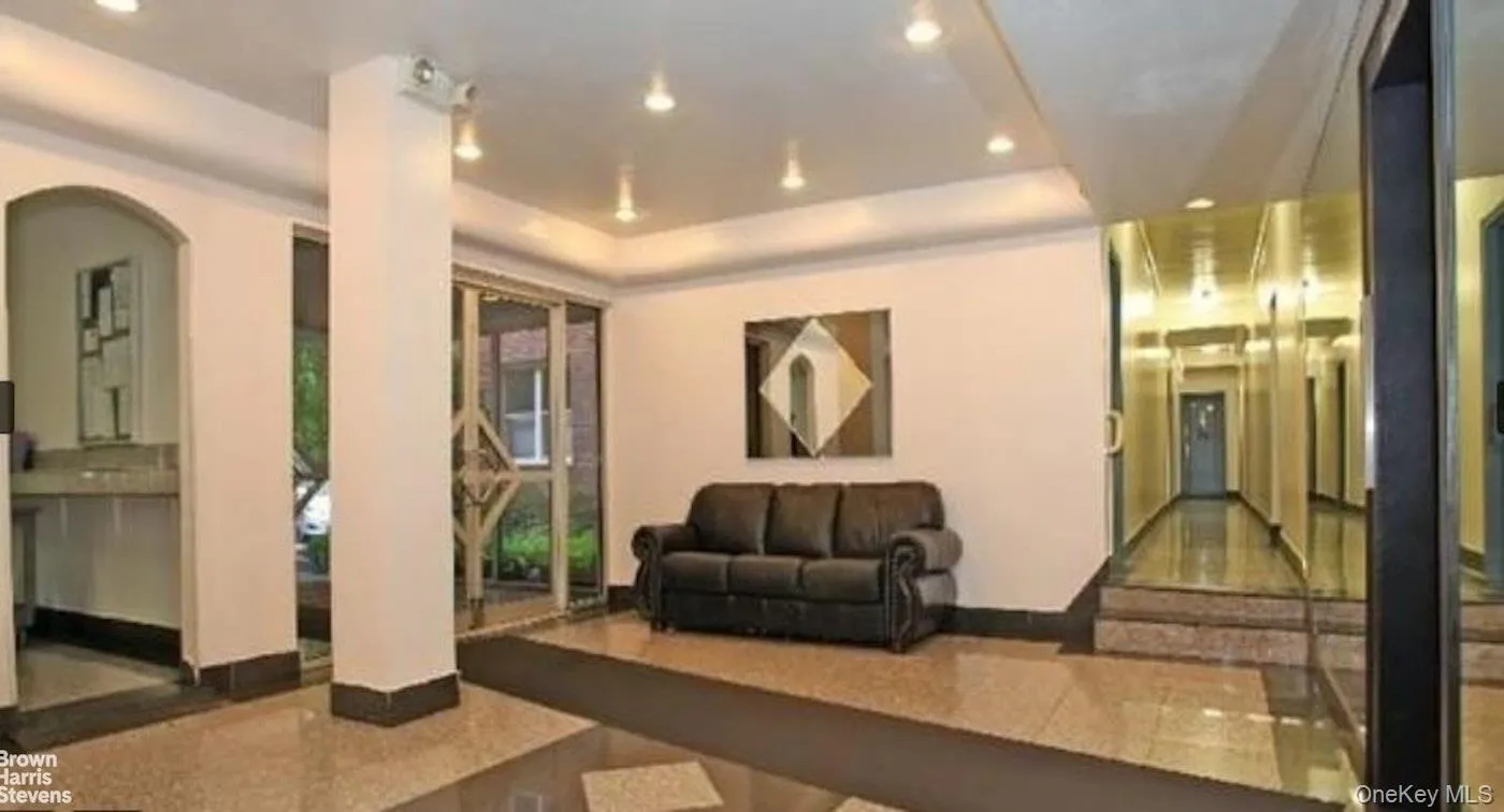 Building lobby with recessed lighting Building lobby with recessed lighting