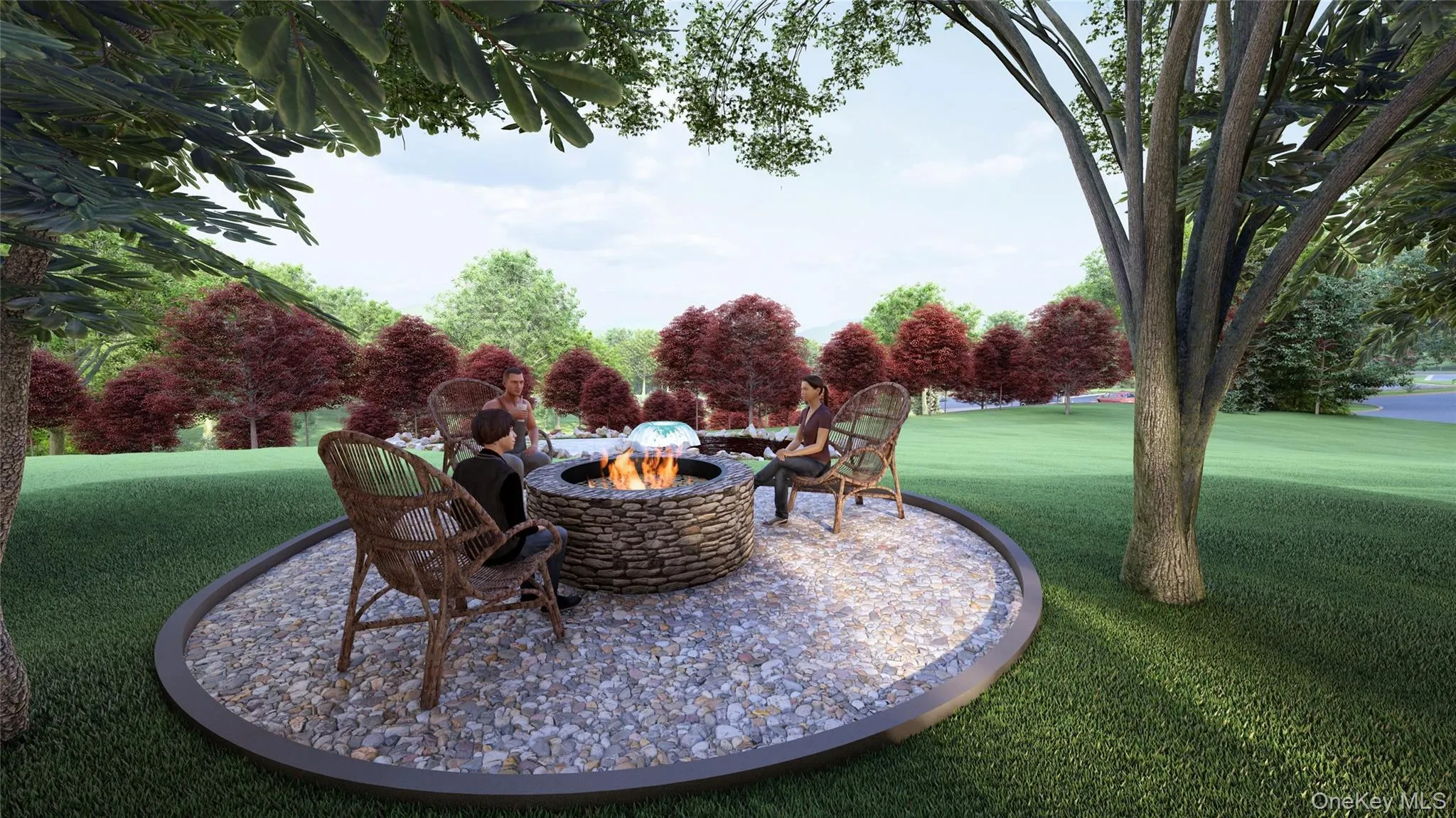 View of patio / terrace featuring a fire pit View of patio / terrace featuring a fire pit