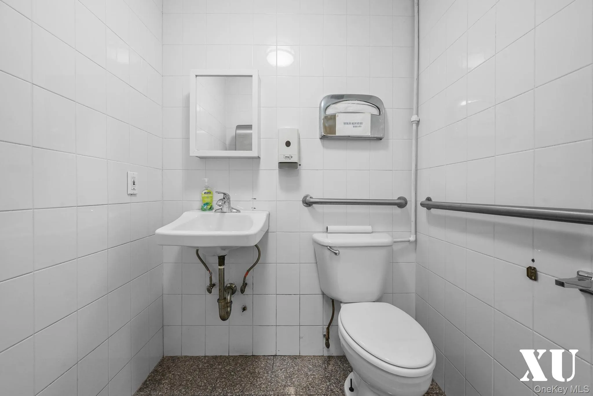 Bathroom with tile walls Bathroom with tile walls