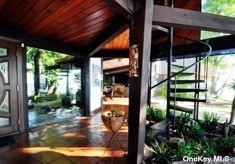 Spiral stairs to loft. Spiral stairs to loft.