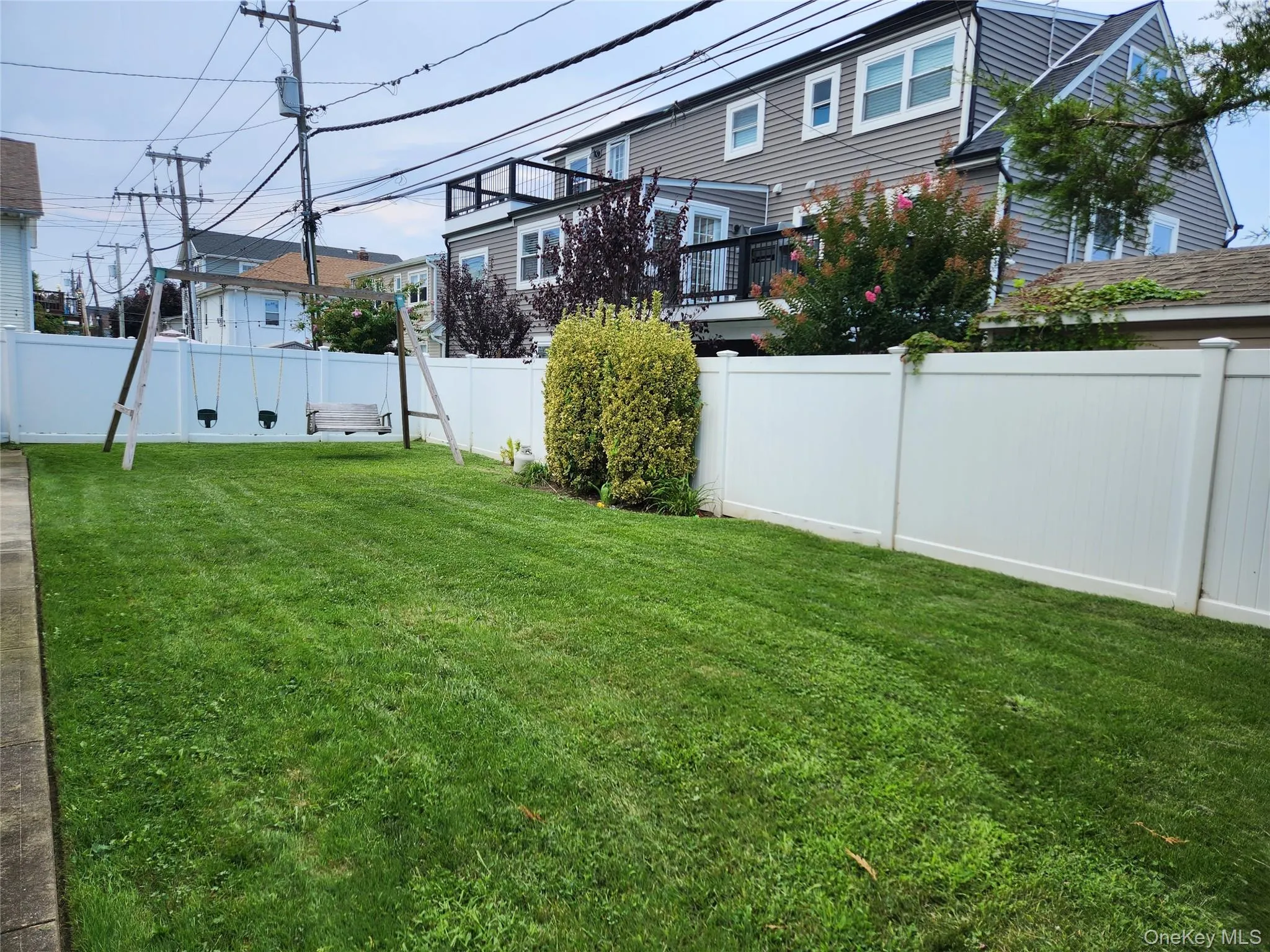 Fenced backyard Fenced backyard