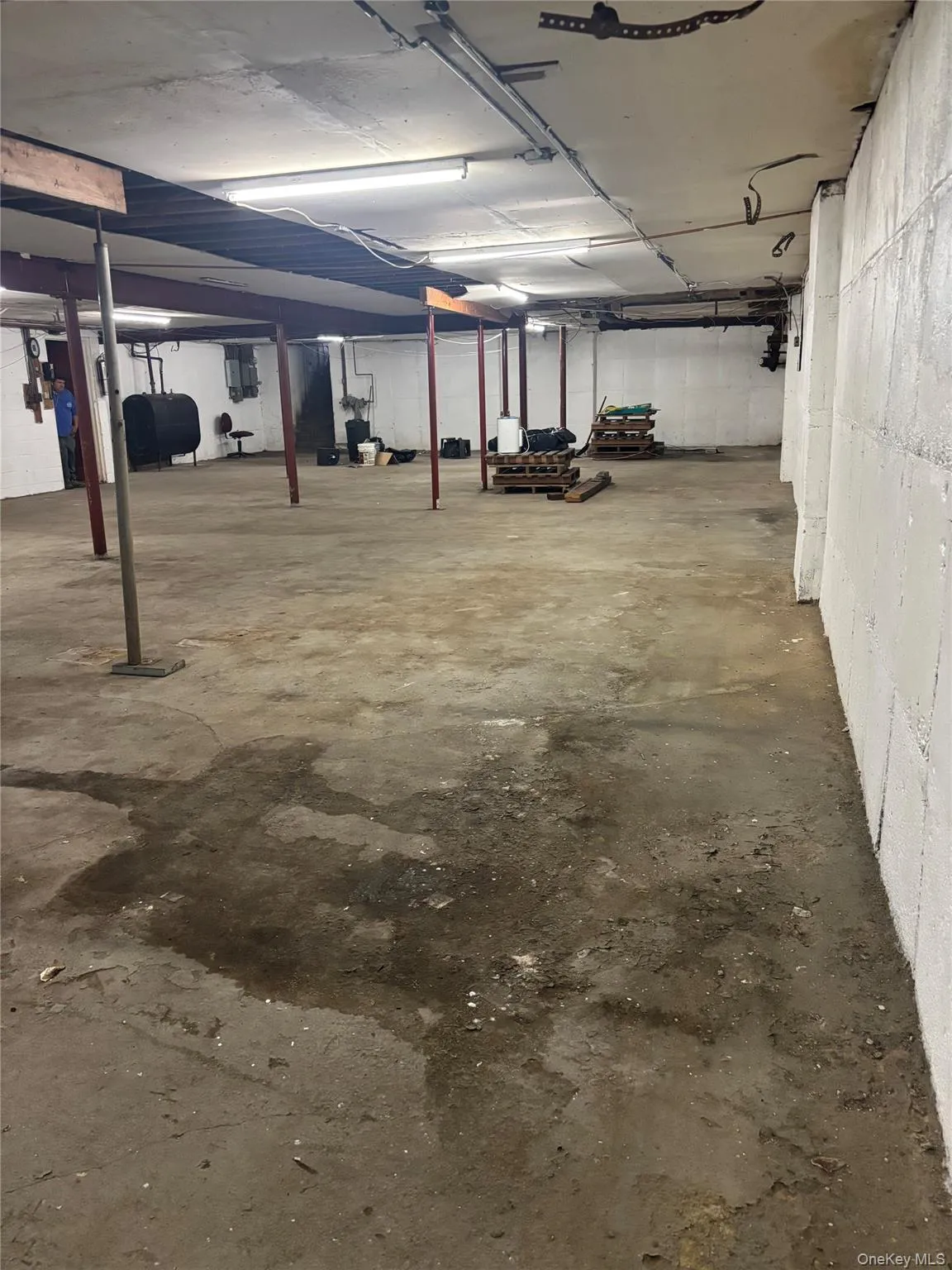 Unfinished below grade area with oil tank Unfinished below grade area with oil tank