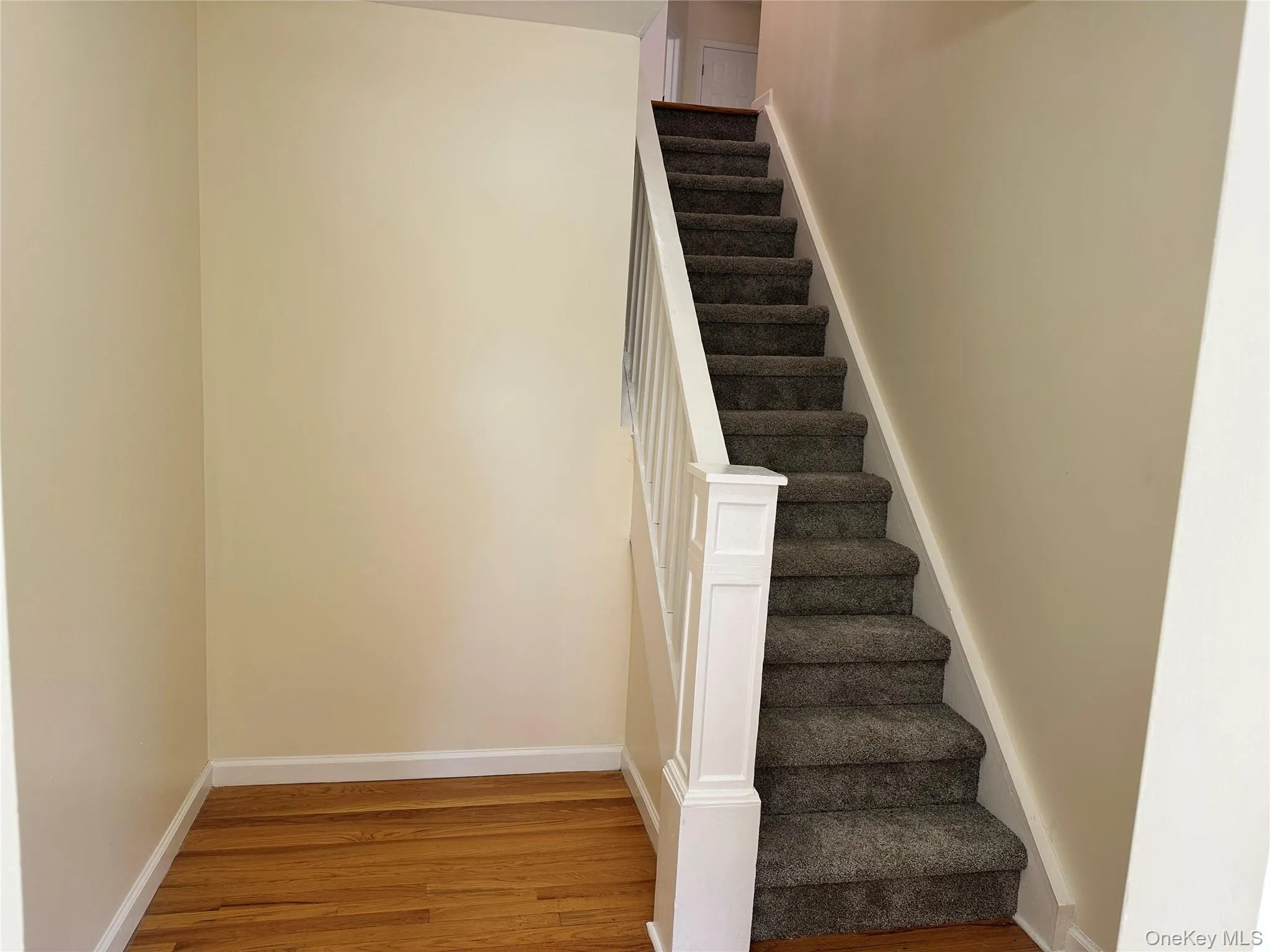 Potential mud room with staircase to apartment Potential mud room with staircase to apartment