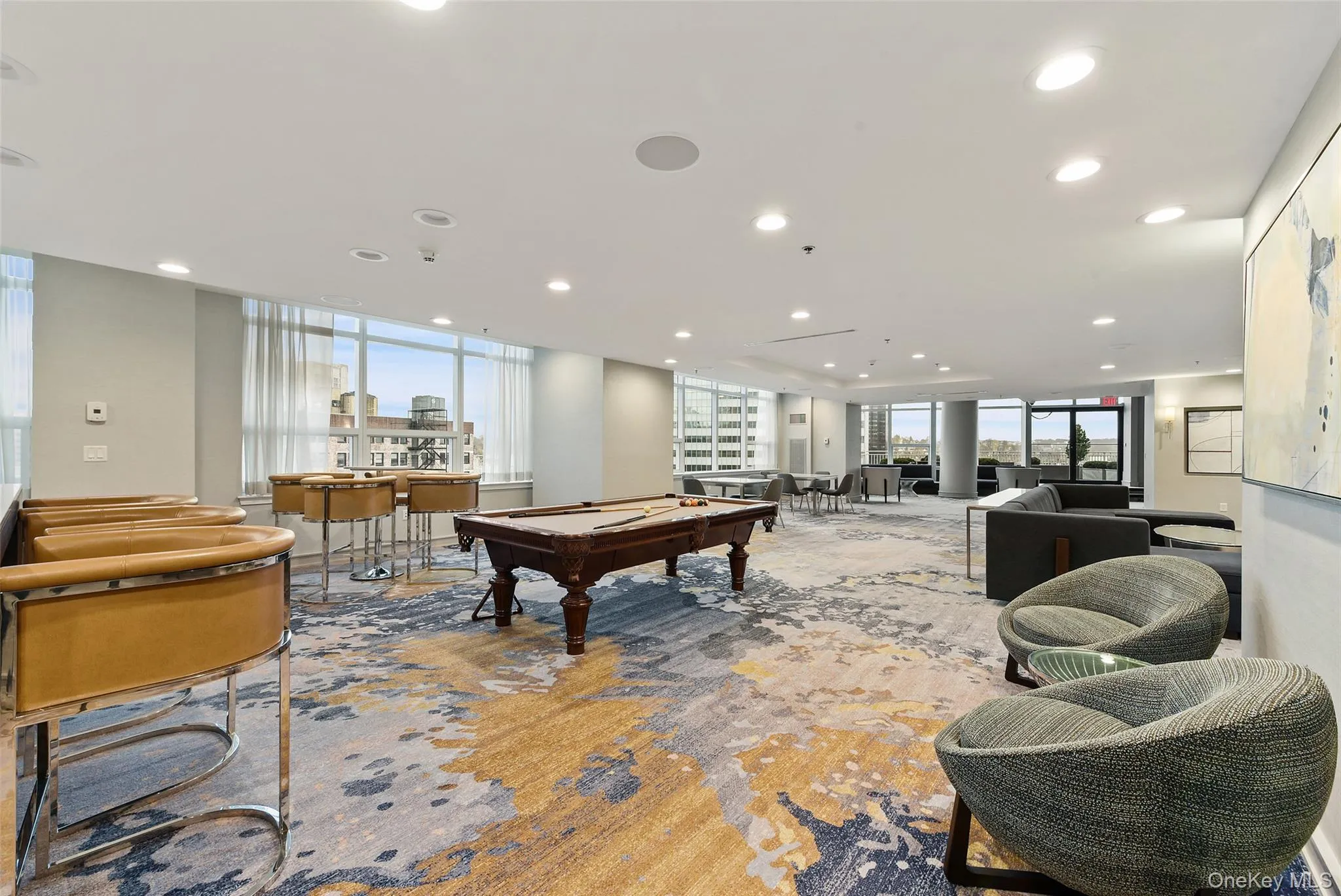 Game room featuring billiards table and recessed lighting Game room featuring billiards table and recessed lighting