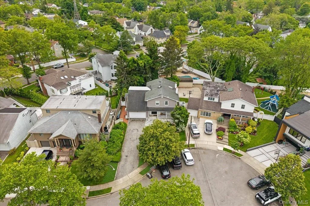 Aerial perspective of suburban area Aerial perspective of suburban area